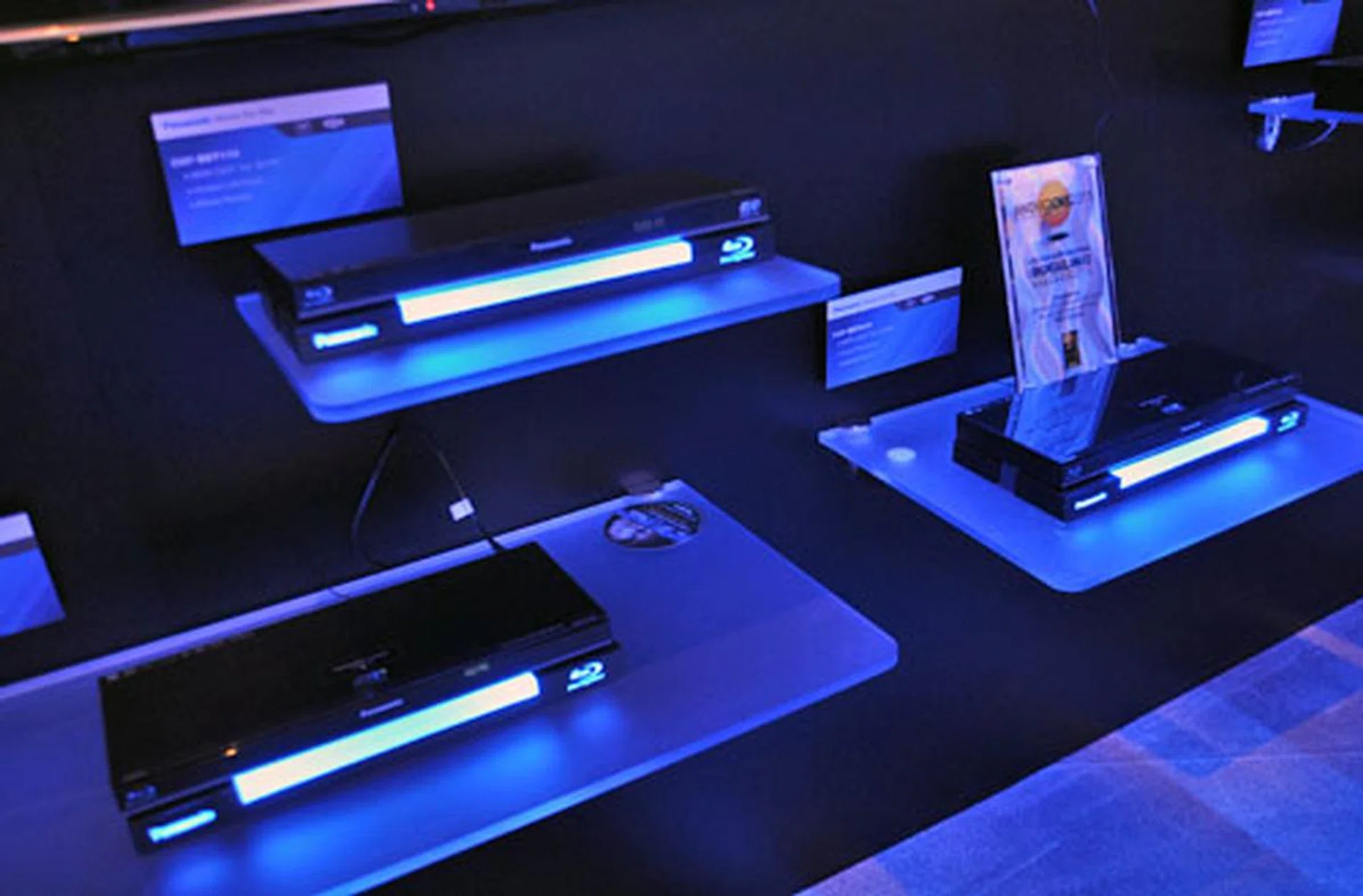 New Blu-ray players from Panasonic: the DMP-BDT210, the DMP-BDT310 and  the DMP-BDT110. Each unit has their own distinctive features, but all share Skype capabilities and 3D Blu-ray playback.