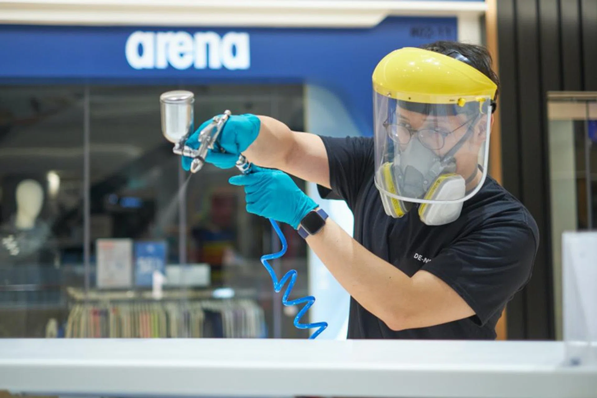 High contact areas will be treated with an anti-microbial disinfectant. Image courtesy of CapitaLand 
