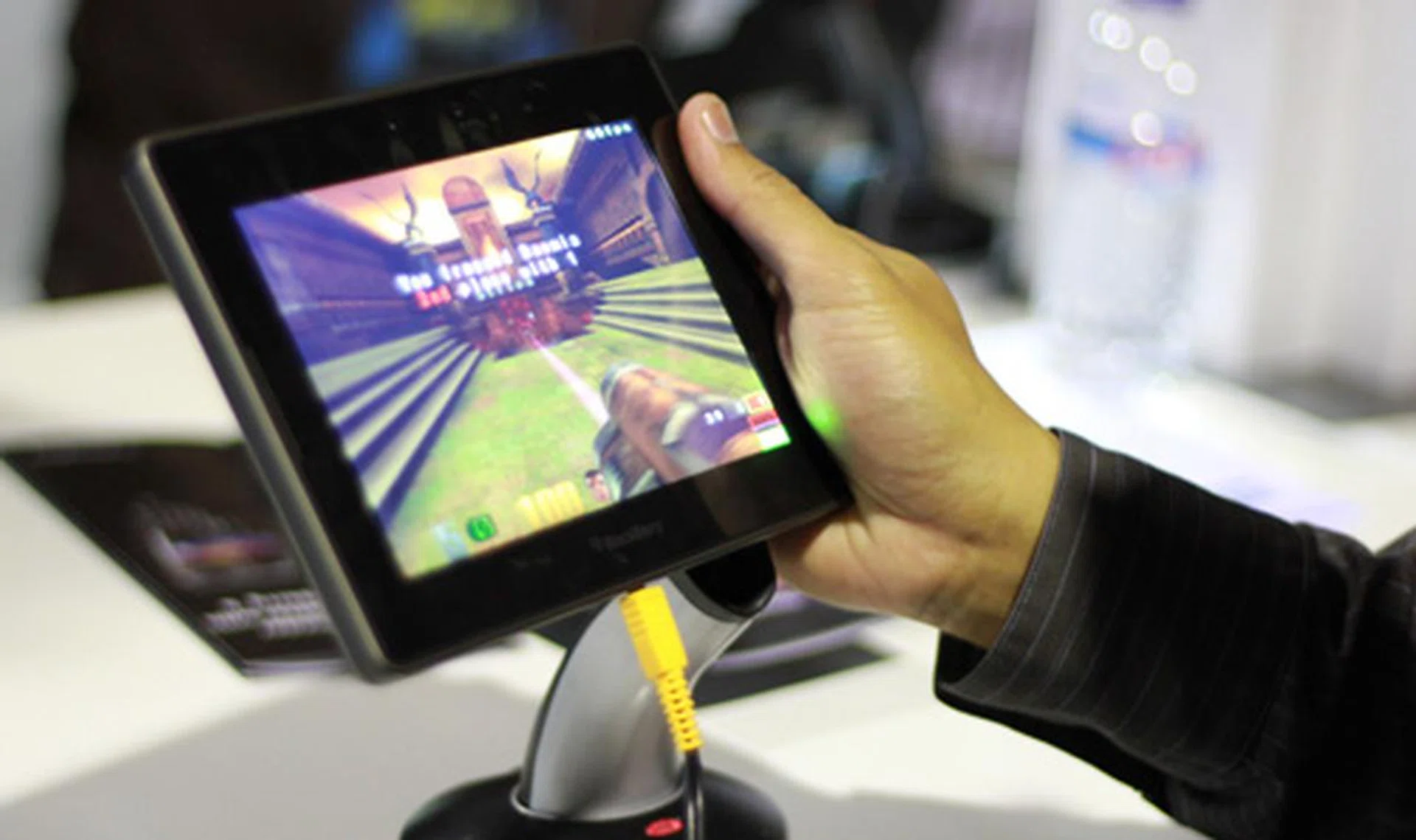 Quake 3 Arena was one of the more prominent demos on the PlayBook, clocking in an impressive frame rate of 60fps, though admittedly, there was no way to verify the settings used to run the demo.