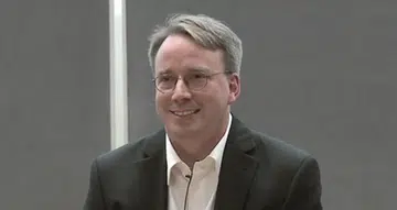 Linus Torvald addressing an audience at the Aalto Center for Entrepreneurship in Otaniemi, Finland on 14 June 2012. (Image Source: Aalto Center for Entrepreneurship)
