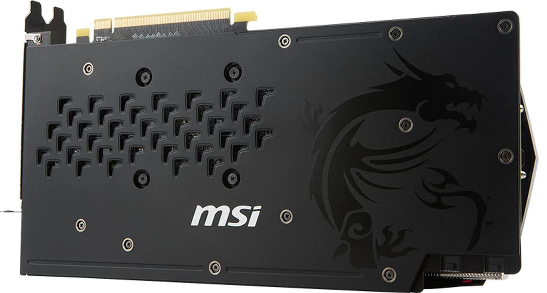 The dragon logo on the Radeon RX 580 is more subtle. (Image Source: MSI)