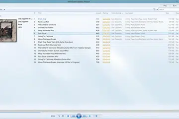 A screenshot of Windows 10's Media Player playing Led Zeppelin music in FLAC format. (Image source: Microsoft)