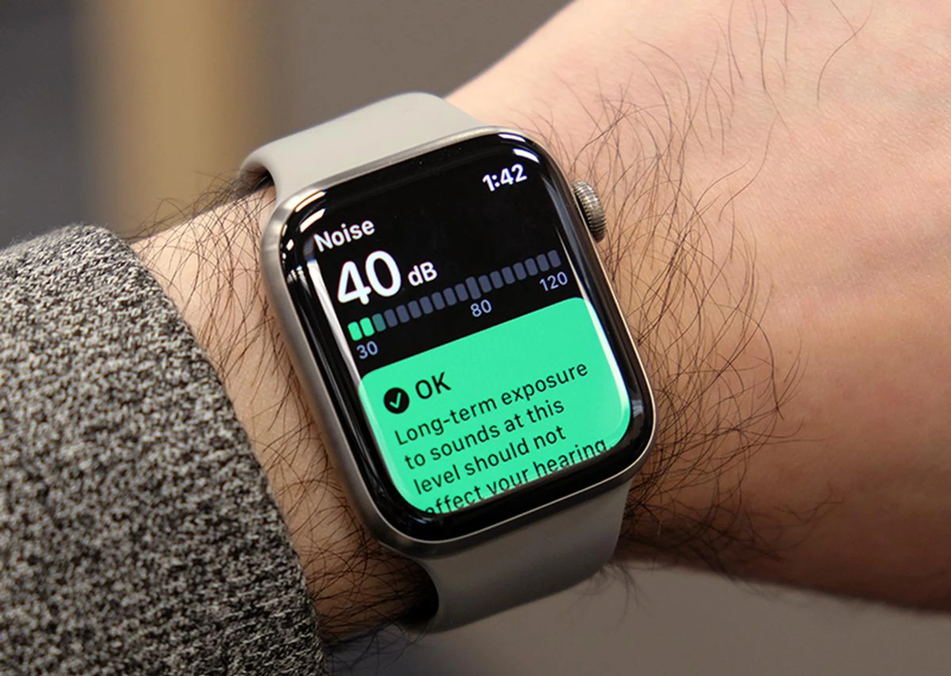 The new Noise app alerts you if your environment's ambient noise gets too high.
