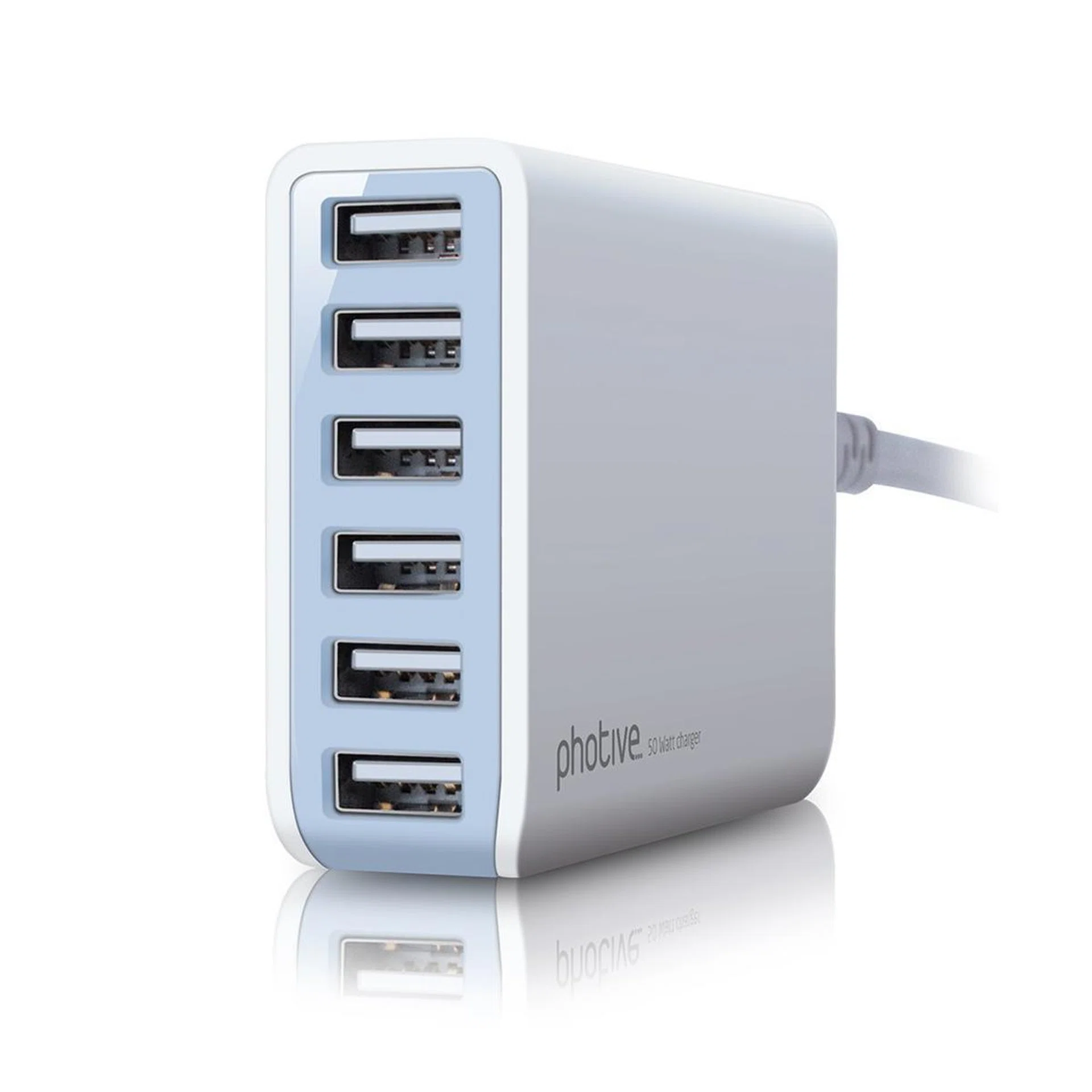 Photive 50 Watt 6 Port USB Desktop Rapid Charger.