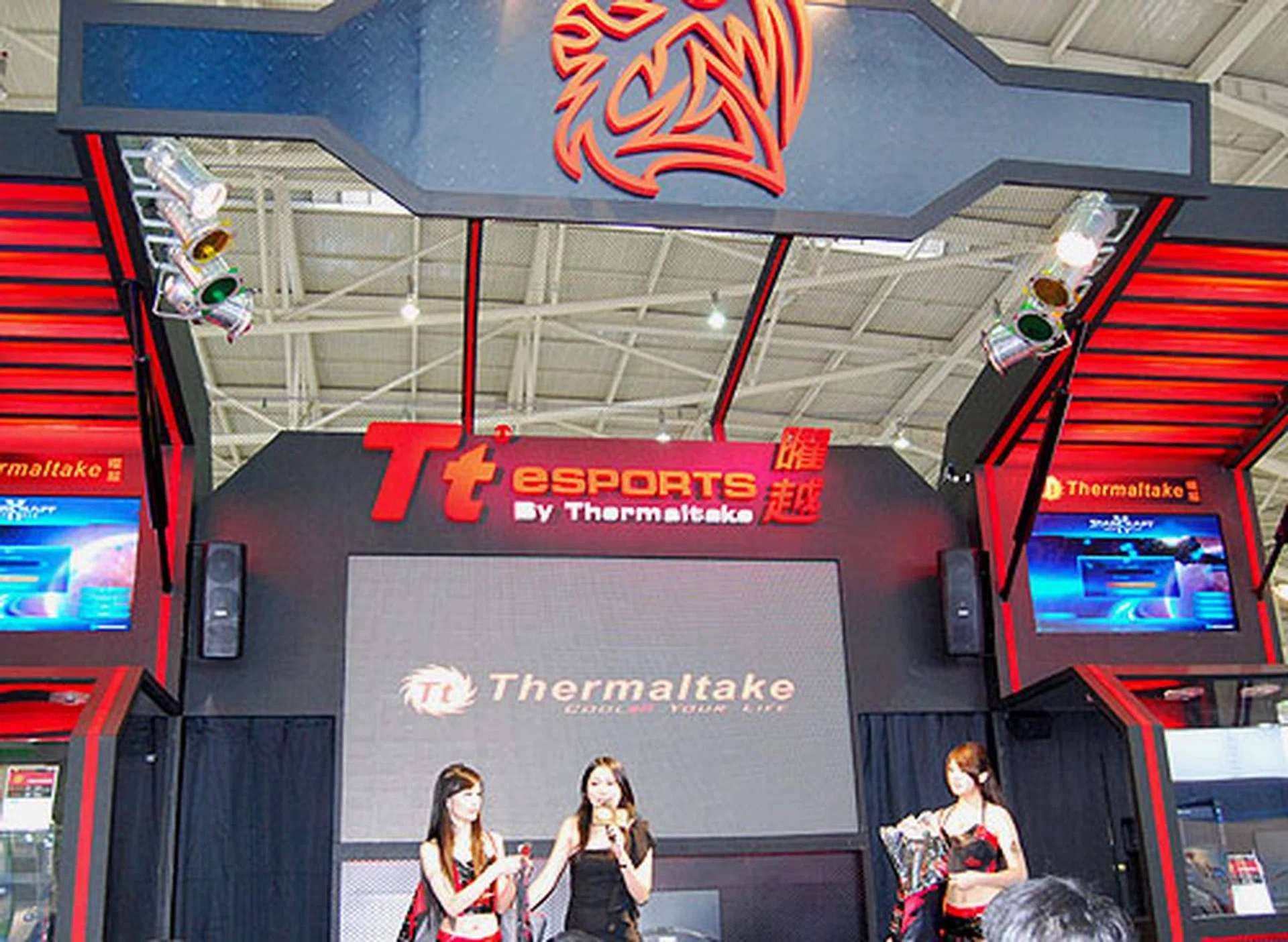 Thermaltake has been going the e-sports angle for a while now and its booth at Computex reflected this, with teams of gamers going up against each other.