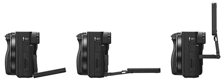 The new rear LCD flips up to be more selfie-friendly.