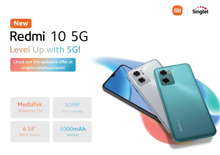 Xiaomi Redmi 10 5G National Day promotion via Singtel.