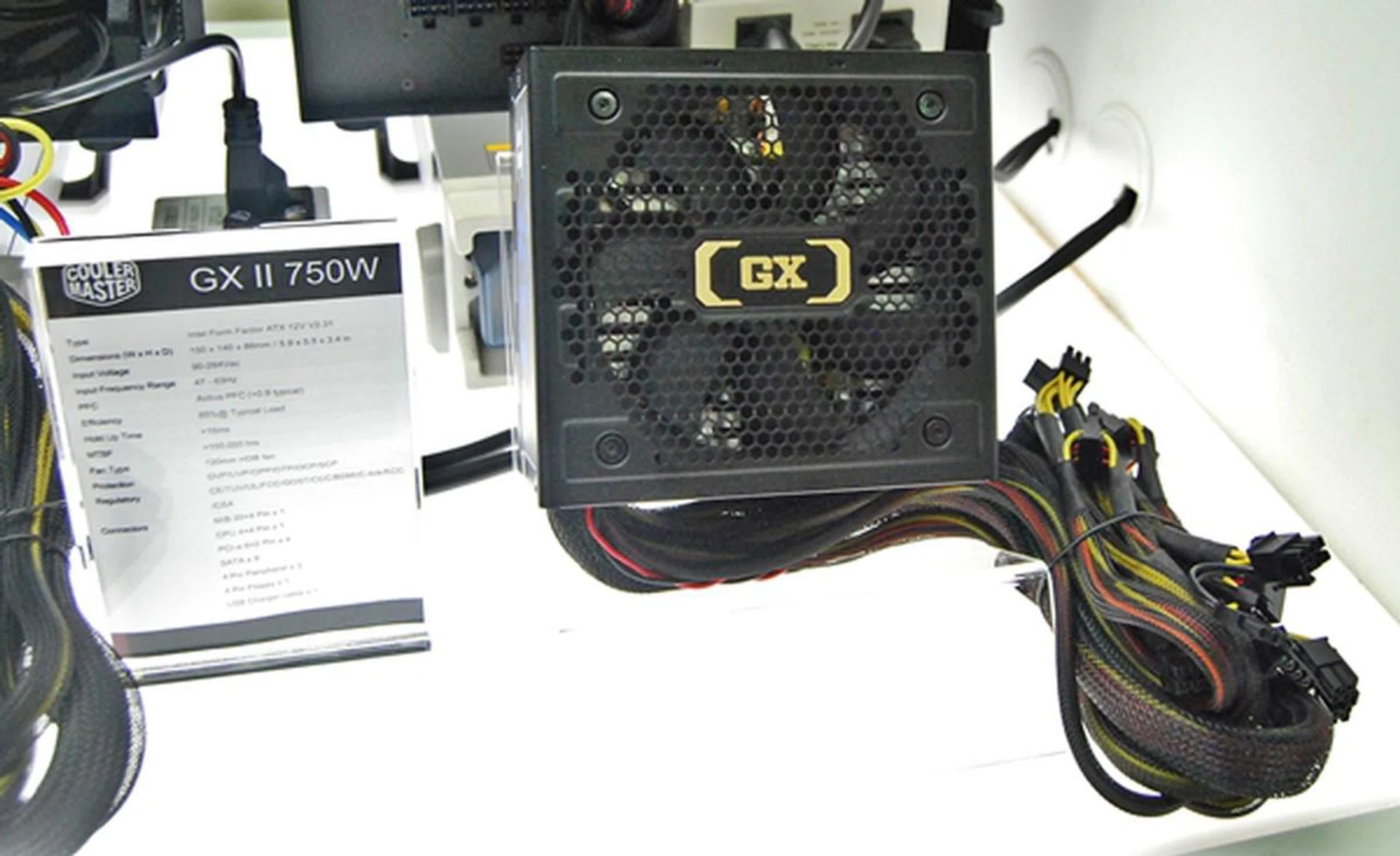 The Cooler Master GX II 750W PSU.