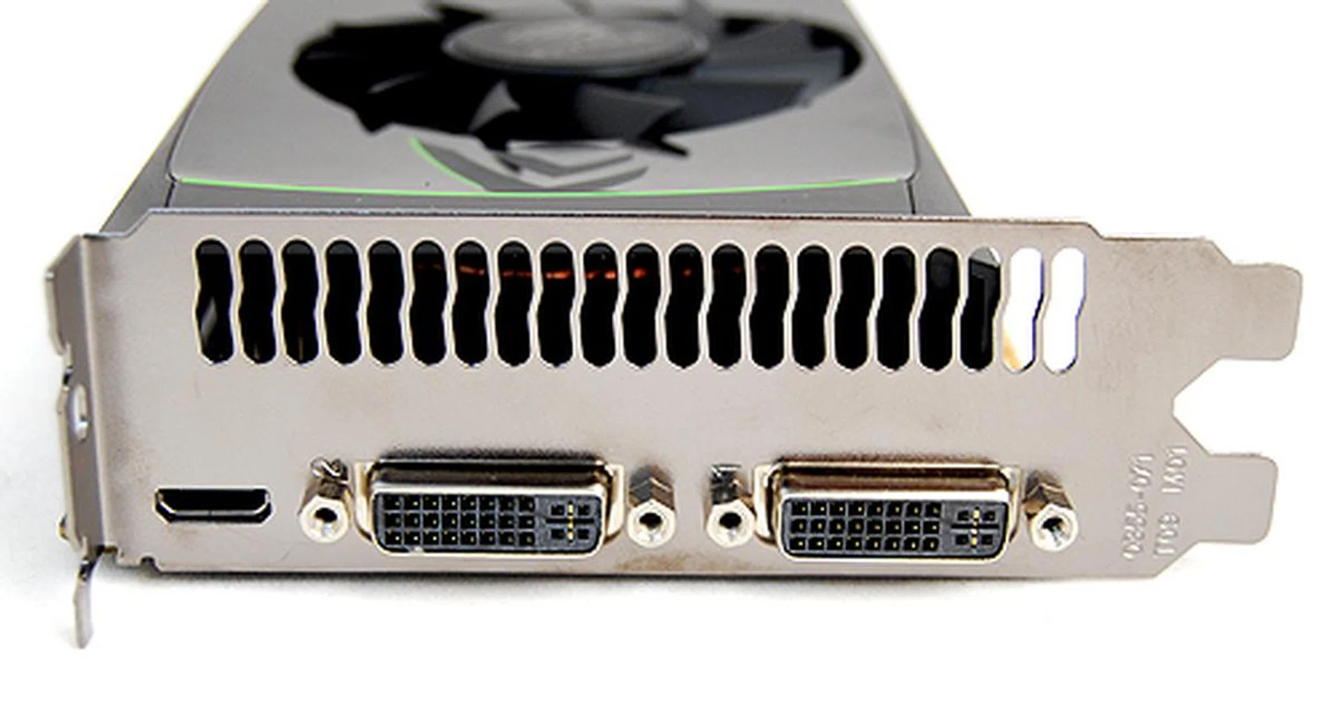The GeForce GTX 460 retains the same twin DVI and single mini-HDMI port for video output.