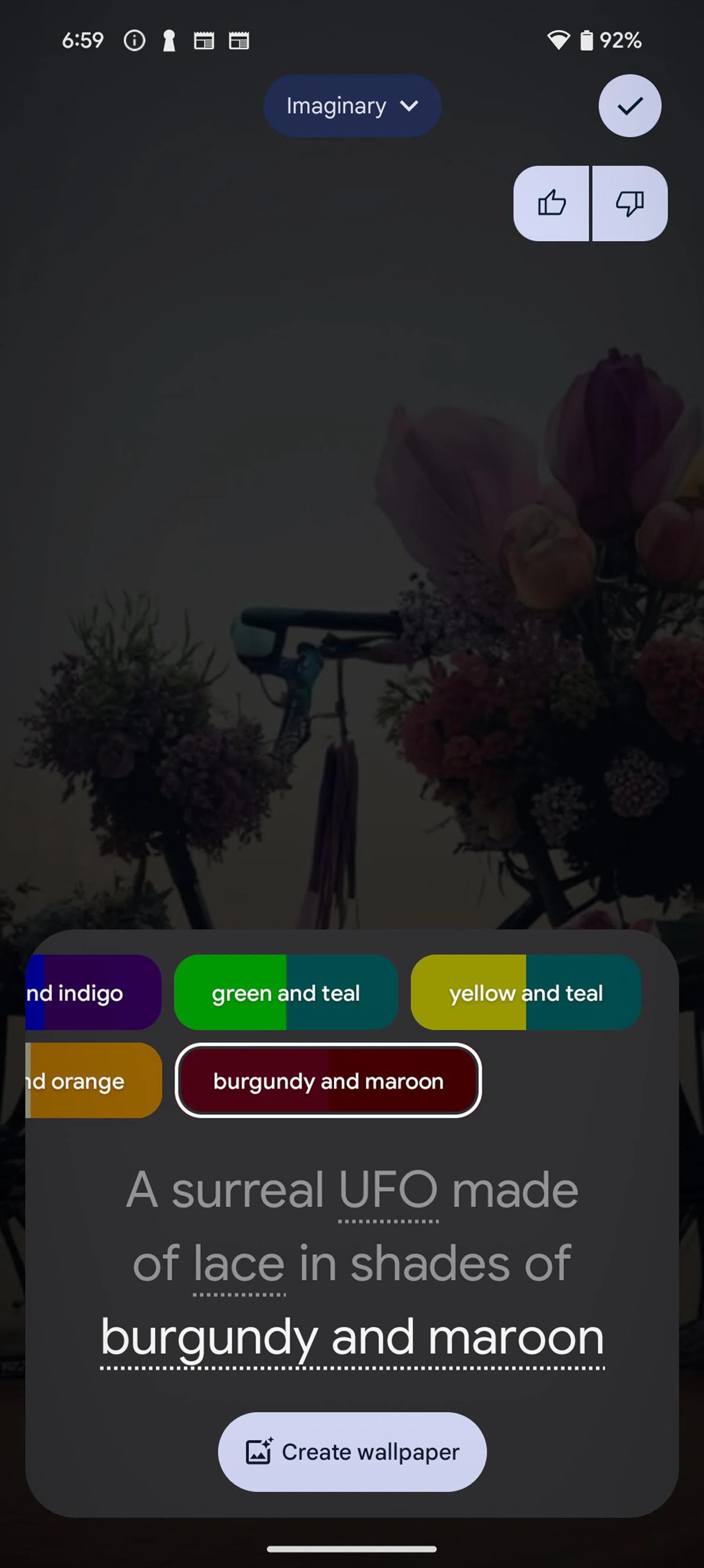 AI generated wallpapers are found in the Settings app.