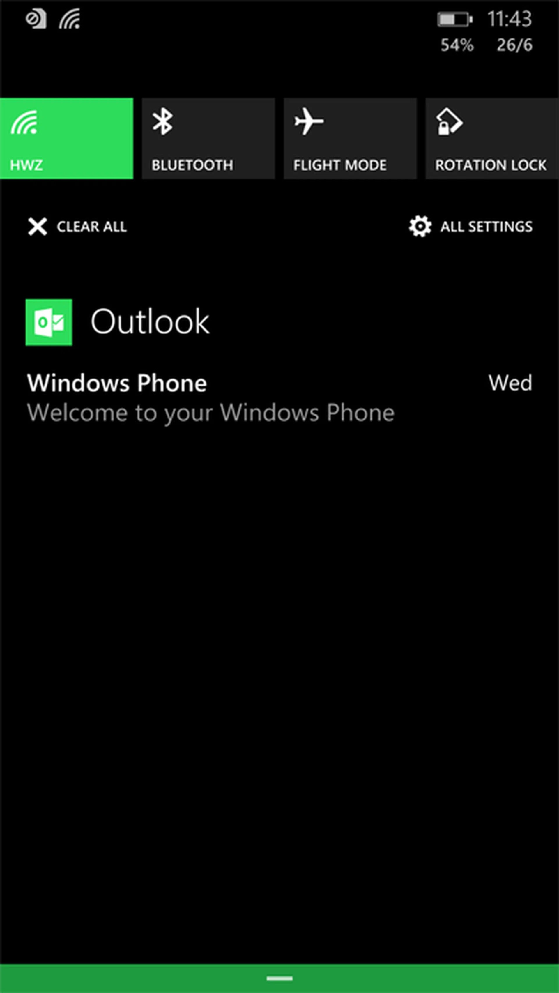 The new Action Center is a very useful new addition to Windows Phone 8.1