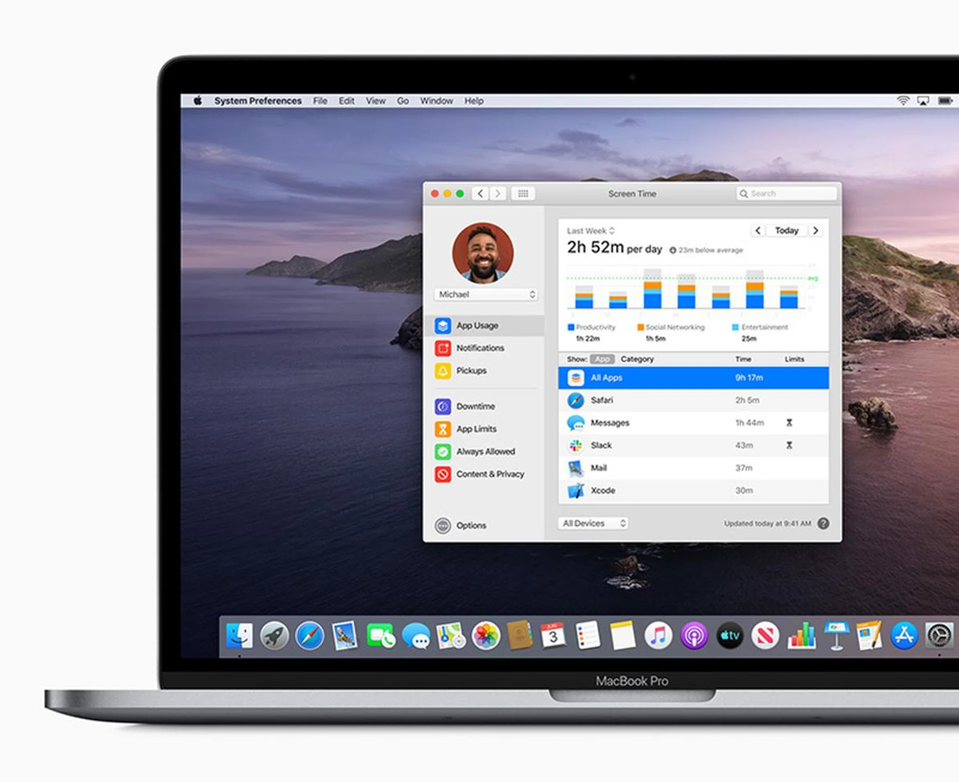 Screen Time helps users manage and control their device usage behaviour. (Image source: Apple)