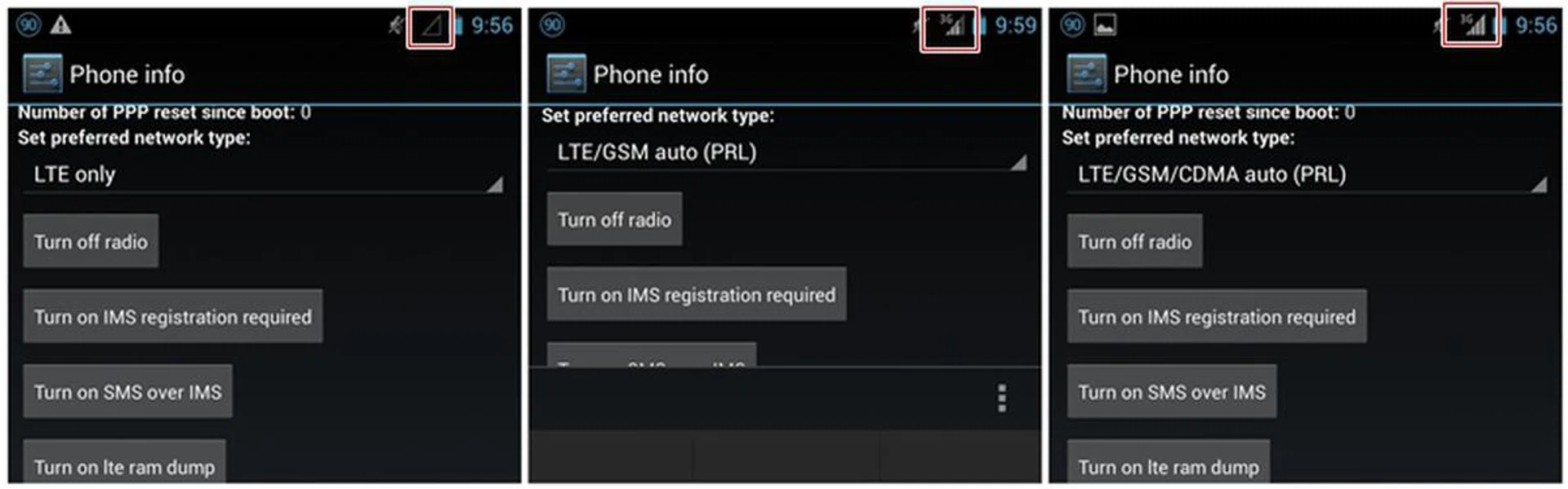 We tried all available options on the LG Nexus 4, but failed to get it any 4G LTE connectivity.