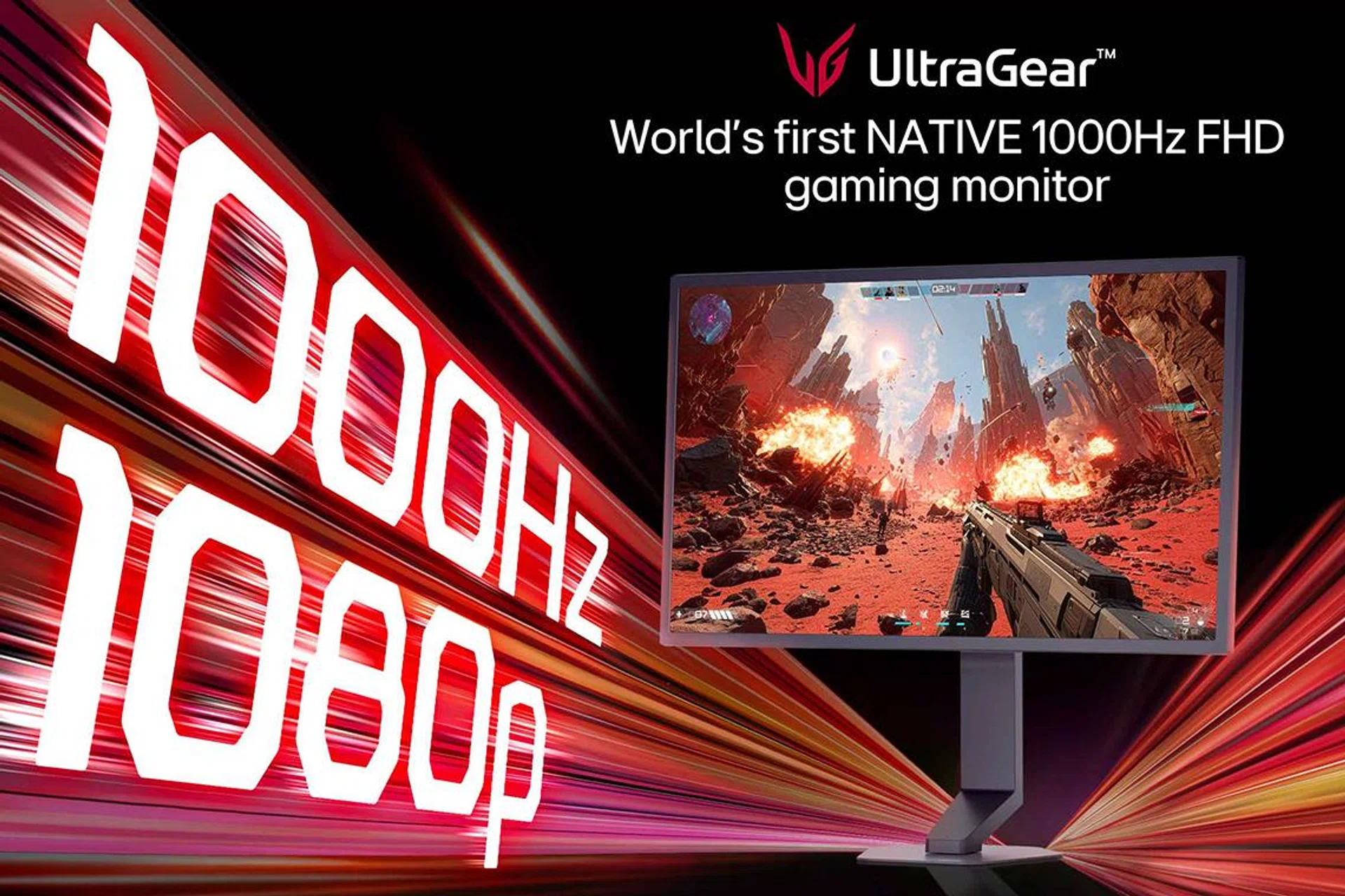 This LG monitor is the first 1000Hz 1080p display, so the company says.