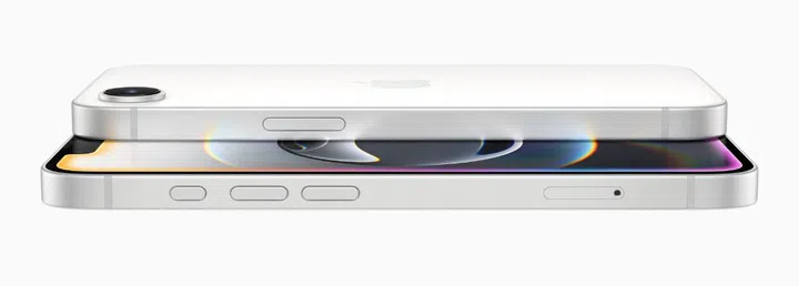 The body is aluminium and it has the Action Button. Photo: Apple