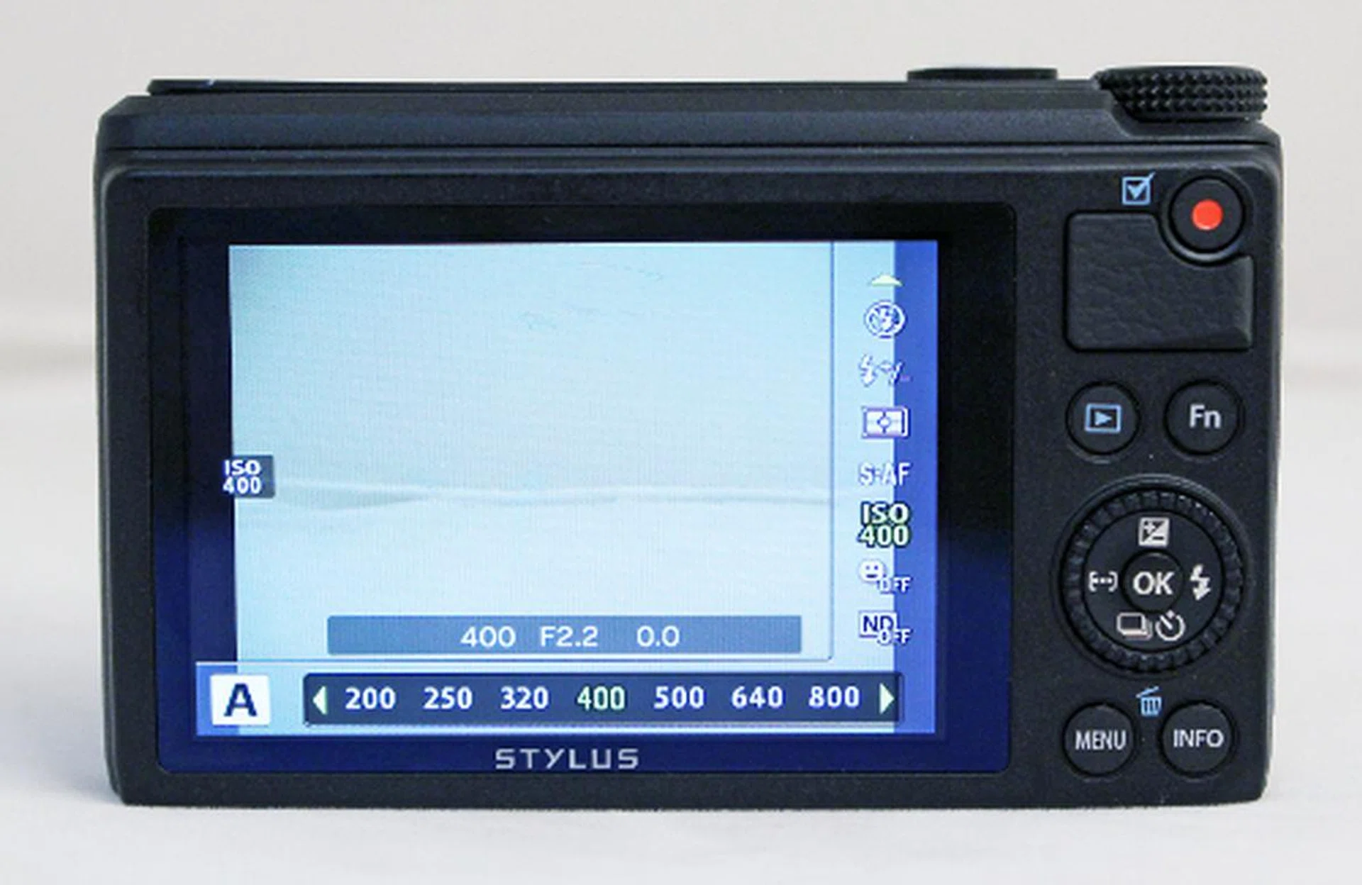 A list of commonly-used shooting settings can be brought up on-screen by just pressing the OK button.