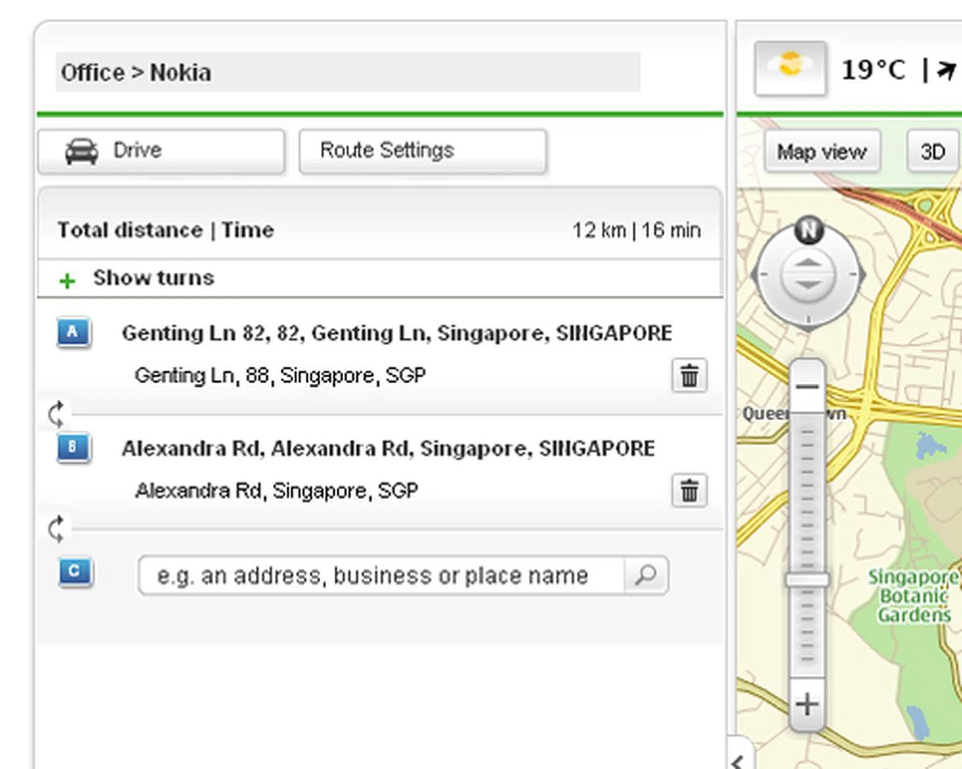 Basically, whatever you've saved as a route on the Ovi Maps site...