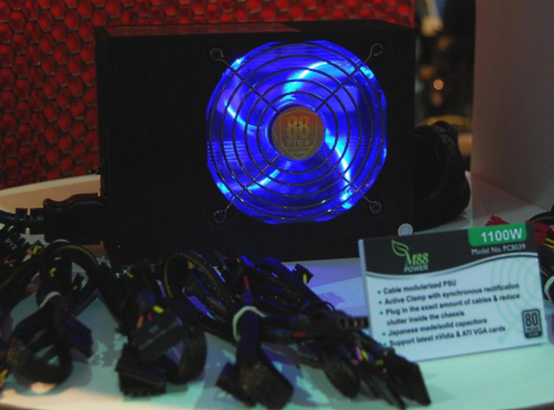 One of AcBel's newer power supply series is the M88 Power, which has modular cable management. It is however 80 PLUS Silver, though it supports multi-GPU configurations from ATI and NVIDIA.  