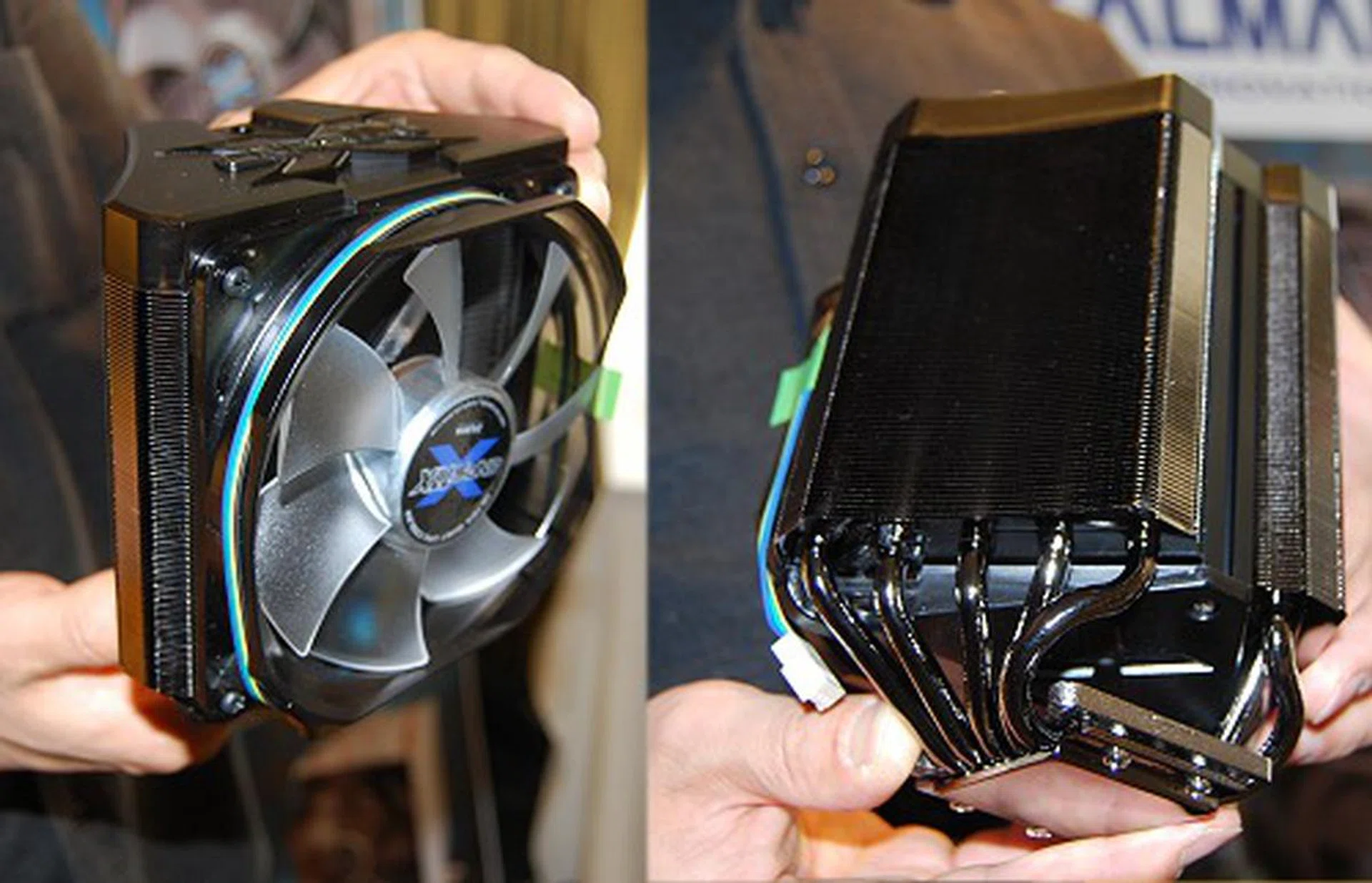 Meet the V-shape cooler series from Zalman. Seen here is the CNPS11X Extreme. It has a pair of V-shaped heatsink design for optimal airflow.