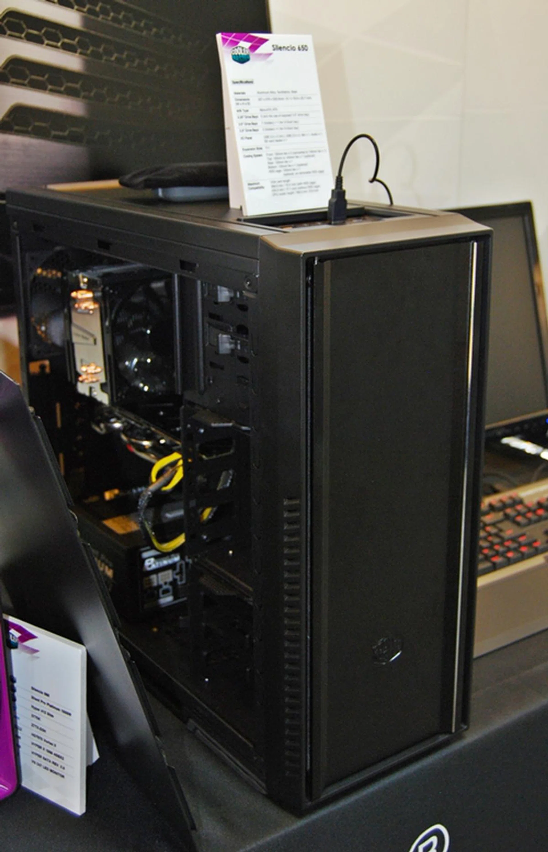 The Cooler Master Silencio 650, a high-end chassis with silence in mind due to its sound-dampening features.