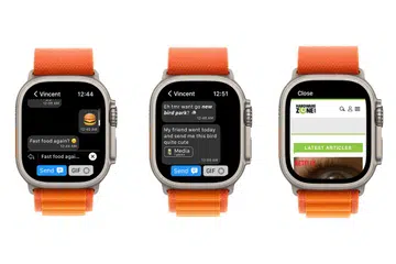 Vincent created Pigeon, an unofficial Telegram client for the watchOS, at the behest of a friend. IMAGE: APPLE