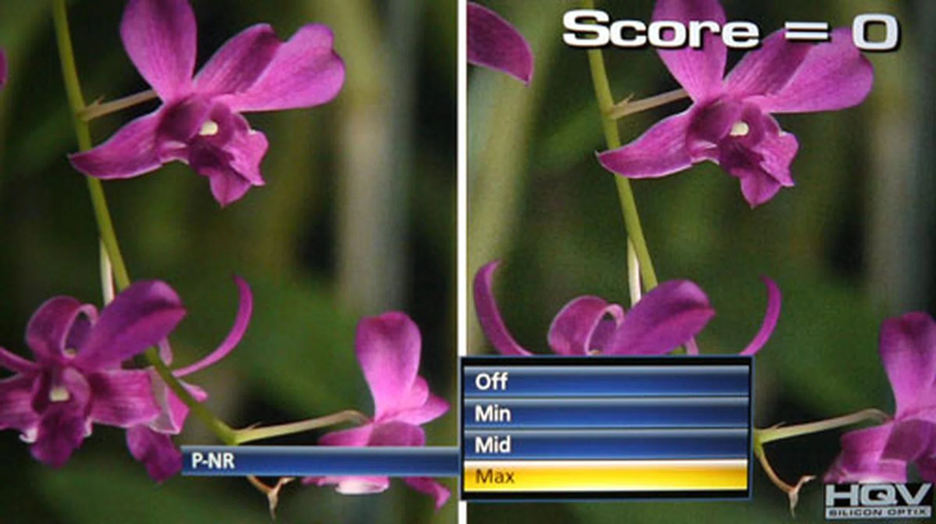 HQV's HD Noise Reduction Test - Even HD content isn't spared from ill effects of spurious noise, and it is quite unfortunate the Panasonic E30S did little to counteract noise levels. 