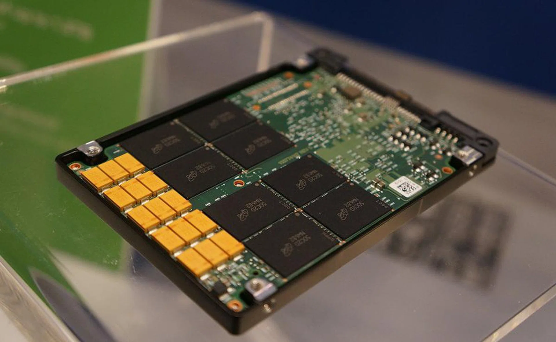 An unshielded Segate Nytro XF1440 2.5-inch form factor enterprise SSD.