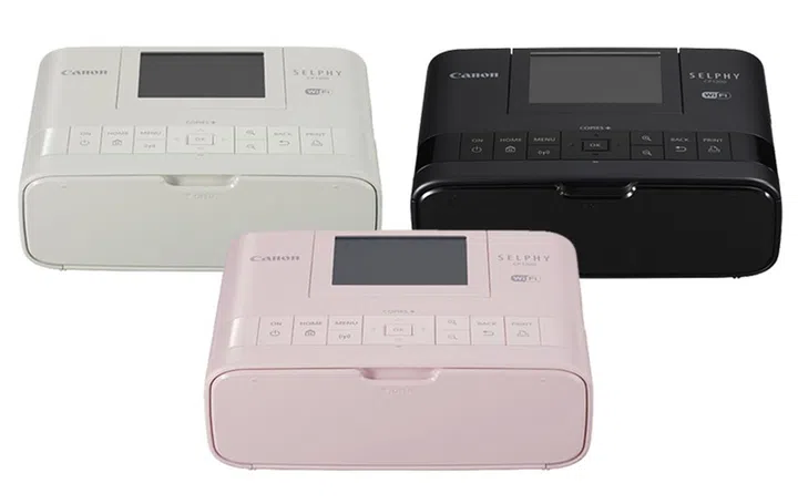 The Selphy C1300 comes in Black, White and Pink.