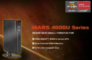 Enter the ASRock Mars 4000U mini PC.