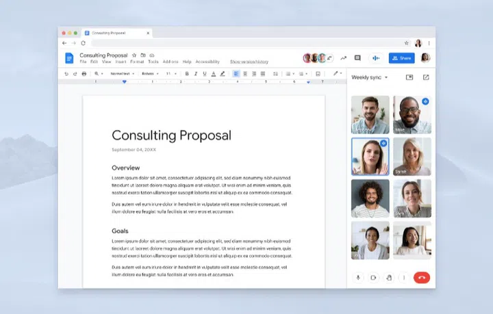 Collaborate on a document with colleagues. Image courtesy of Google