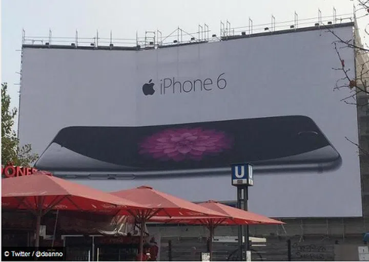 One Twitter user in Berlin just had to snap this bent billboard display. (Source: Digital Spy)