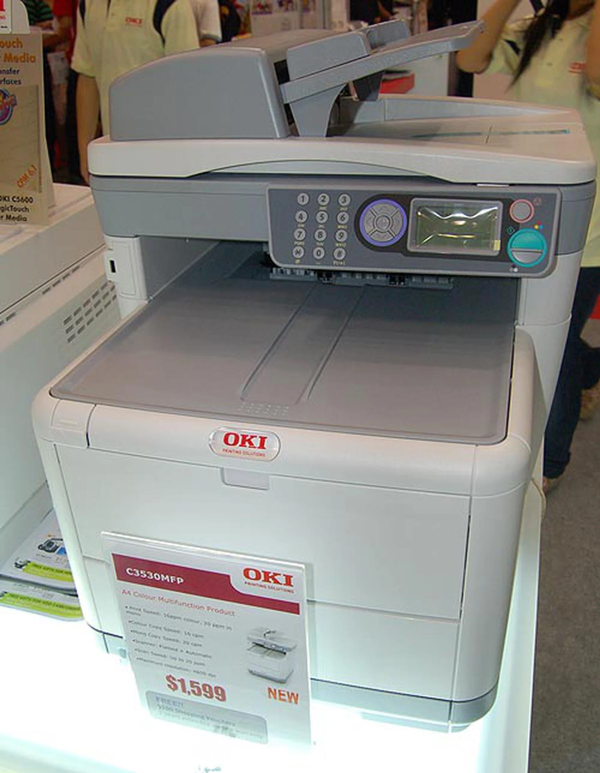 OKI's latest C3530MFP all-in-one printer is only going for $1599. It does color copy at 16cpm, mono copy speed at 20 cpm, and scans at up to 20ppm. Purchase at the PC Show to receive a free $100 shopping voucher.  