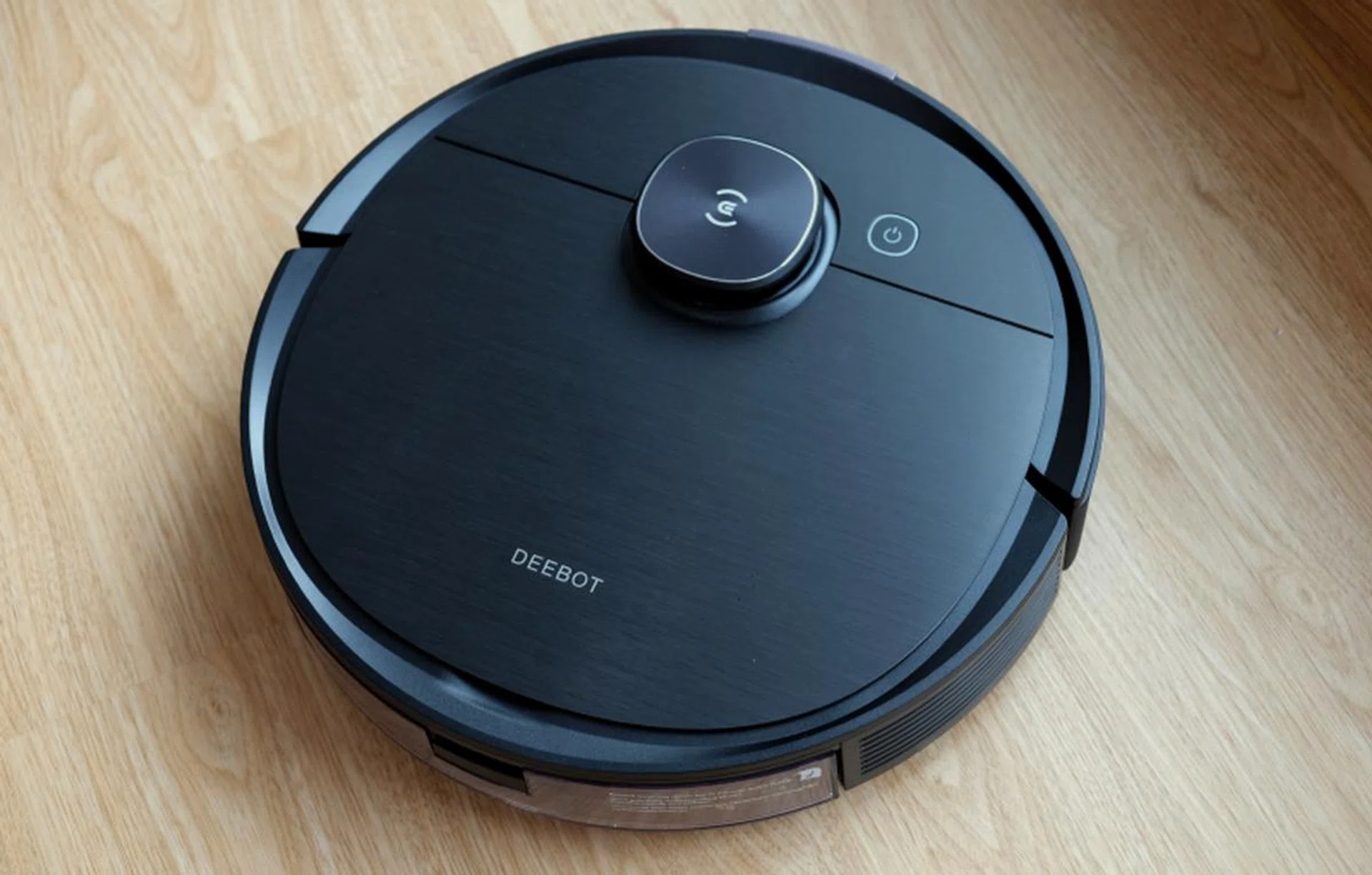 This is the Ecovacs Deebot Ozmo T8 AIVI. Note the lidar sensor that protrudes from the top.