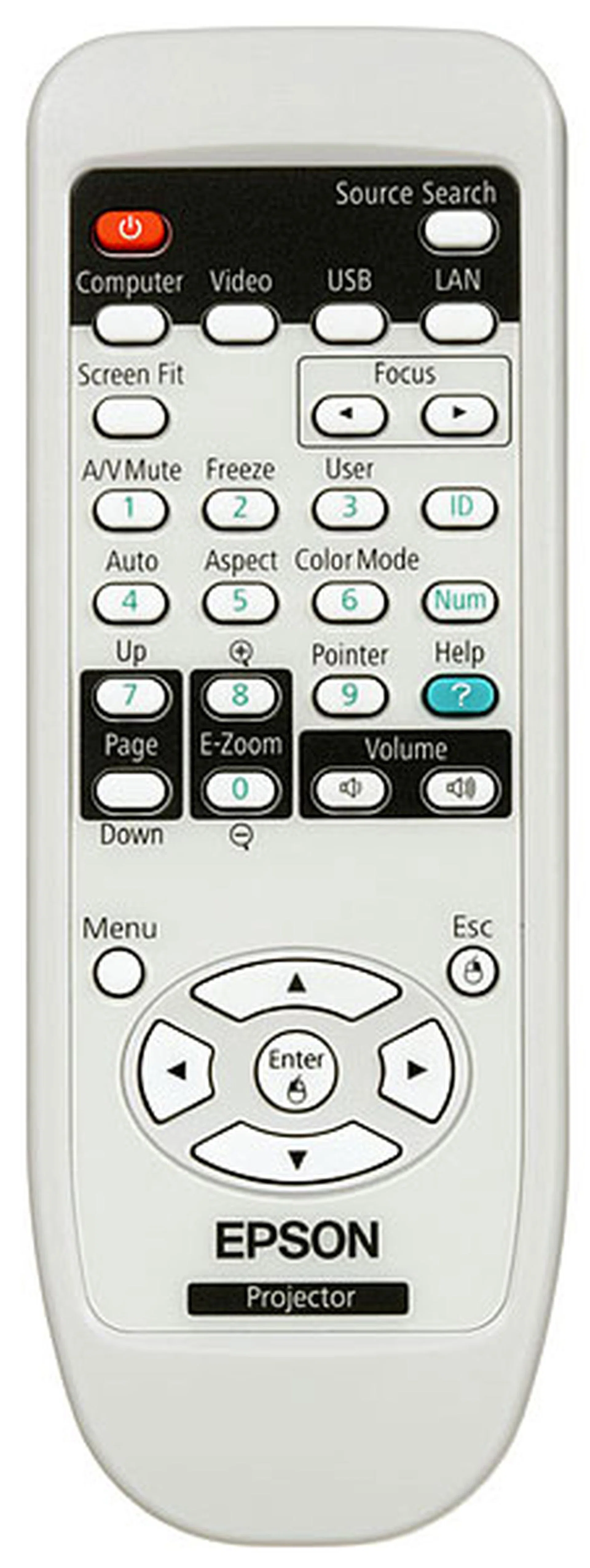 The remote control provides direct access to many essential functions. But the buttons are fairly small, and are not back-lit.