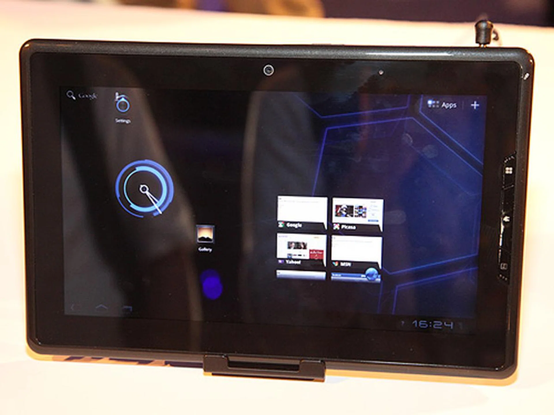 Intel's Atom tablet running Android's Honeycomb operating system.