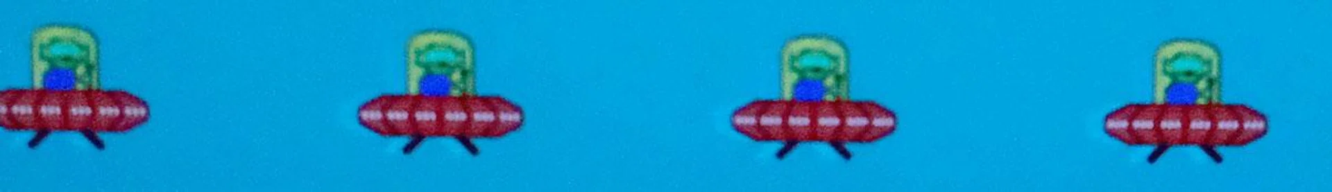 Here, we took a shot using a very high shutter speed of 1/4000 of a second while running Blur Buster's UFO ghosting test onscreen. 