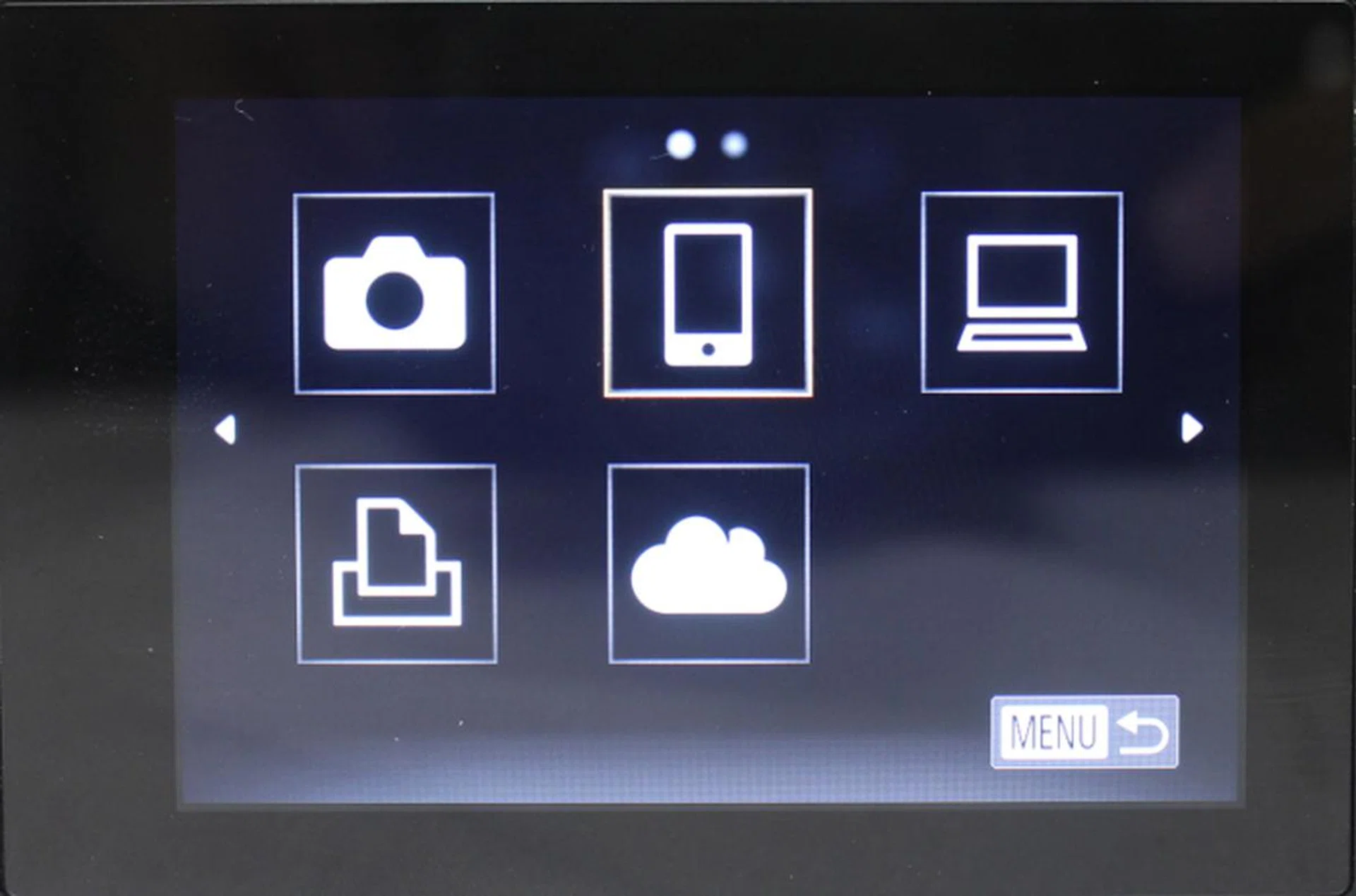 The camera's Wi-Fi function lets you share your photographs with various devices such as a smartphone or a printer.