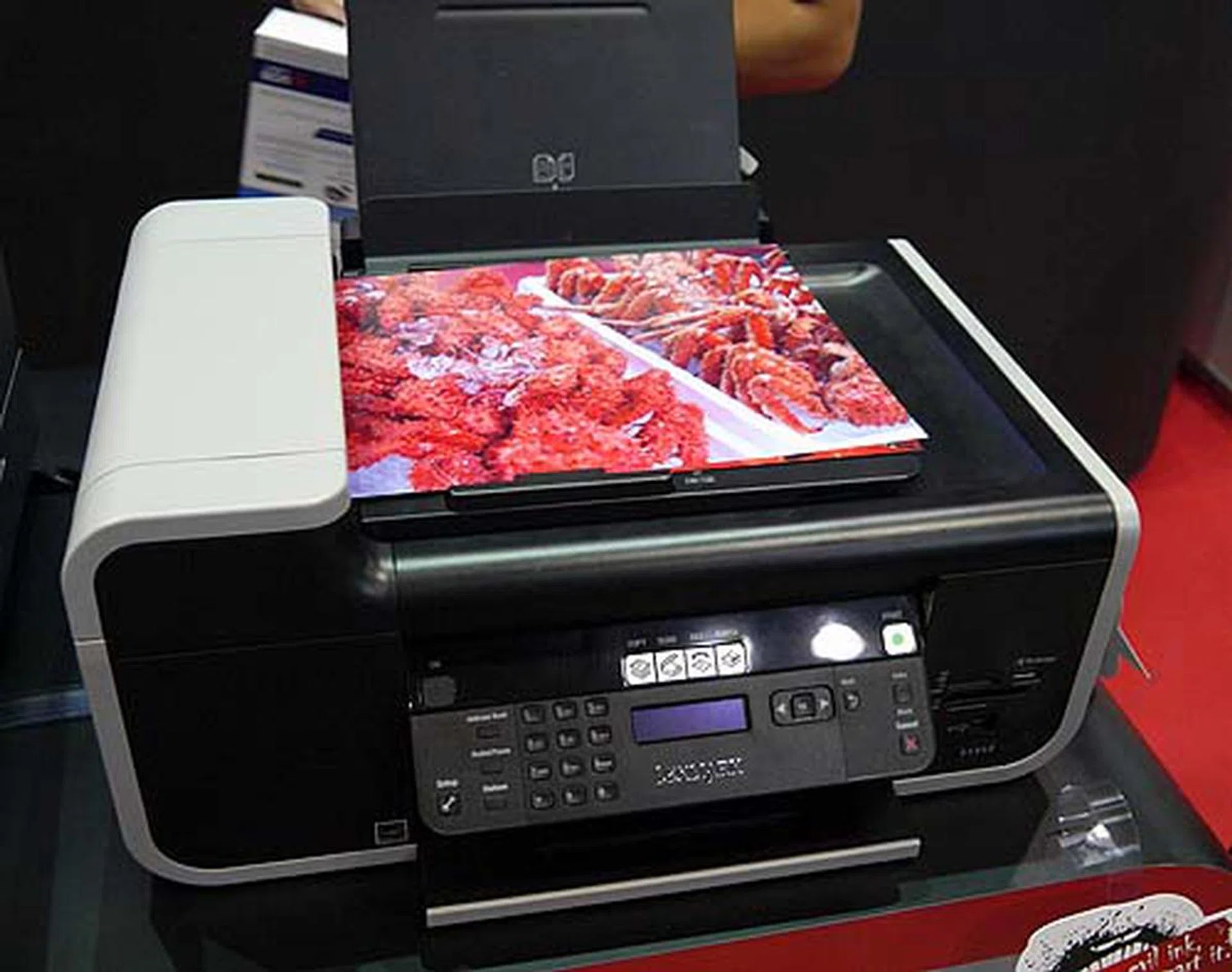 Next on the menu is probably the item you will want to get if you are on a budget, which is their star buy product, the Lexmark X5650, an easy to use 4-in-1 printer that does 25ppm mono and 18ppm color for just $99.