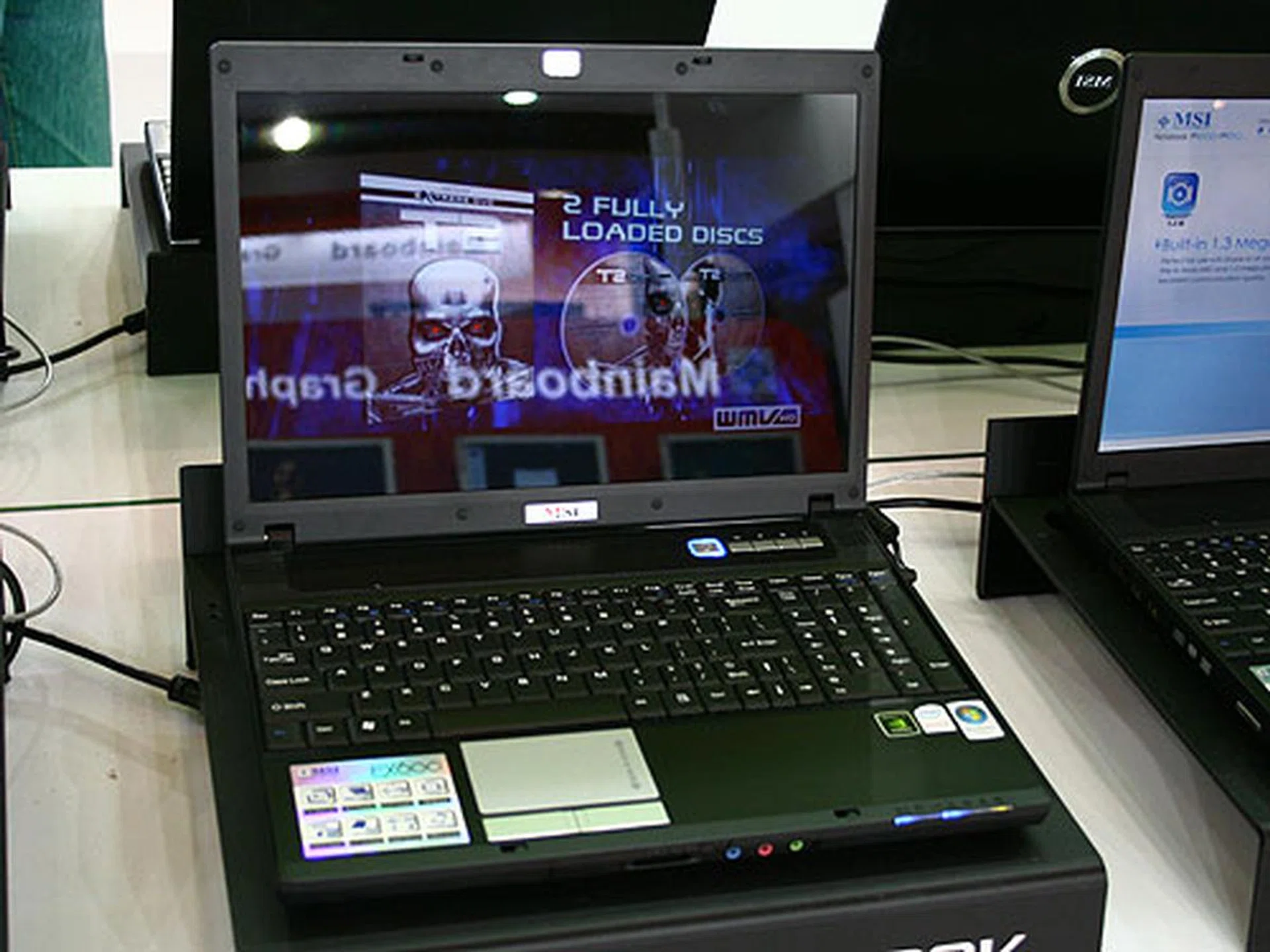  The MSI EX600 notebook comes with a large 15.4-inch wide screen display and is powered by an NVIDIA GeForce 8400M G 256MB graphics. The notebook is based on Intel Centrino Duo technology and it comes with a 1.3Mpixel webcam.  