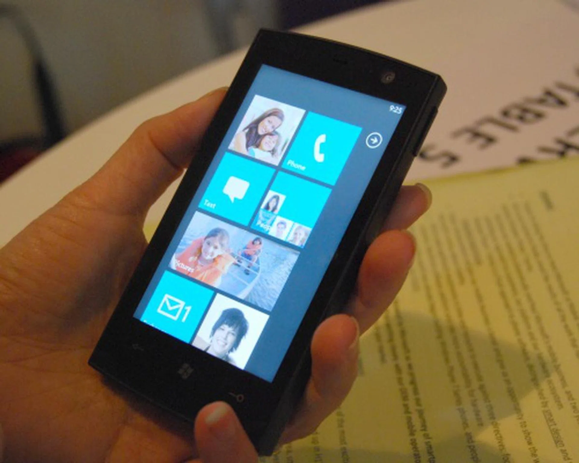 The home screen houses dynamic data, with live feeds reaching the tiles as listed here.
