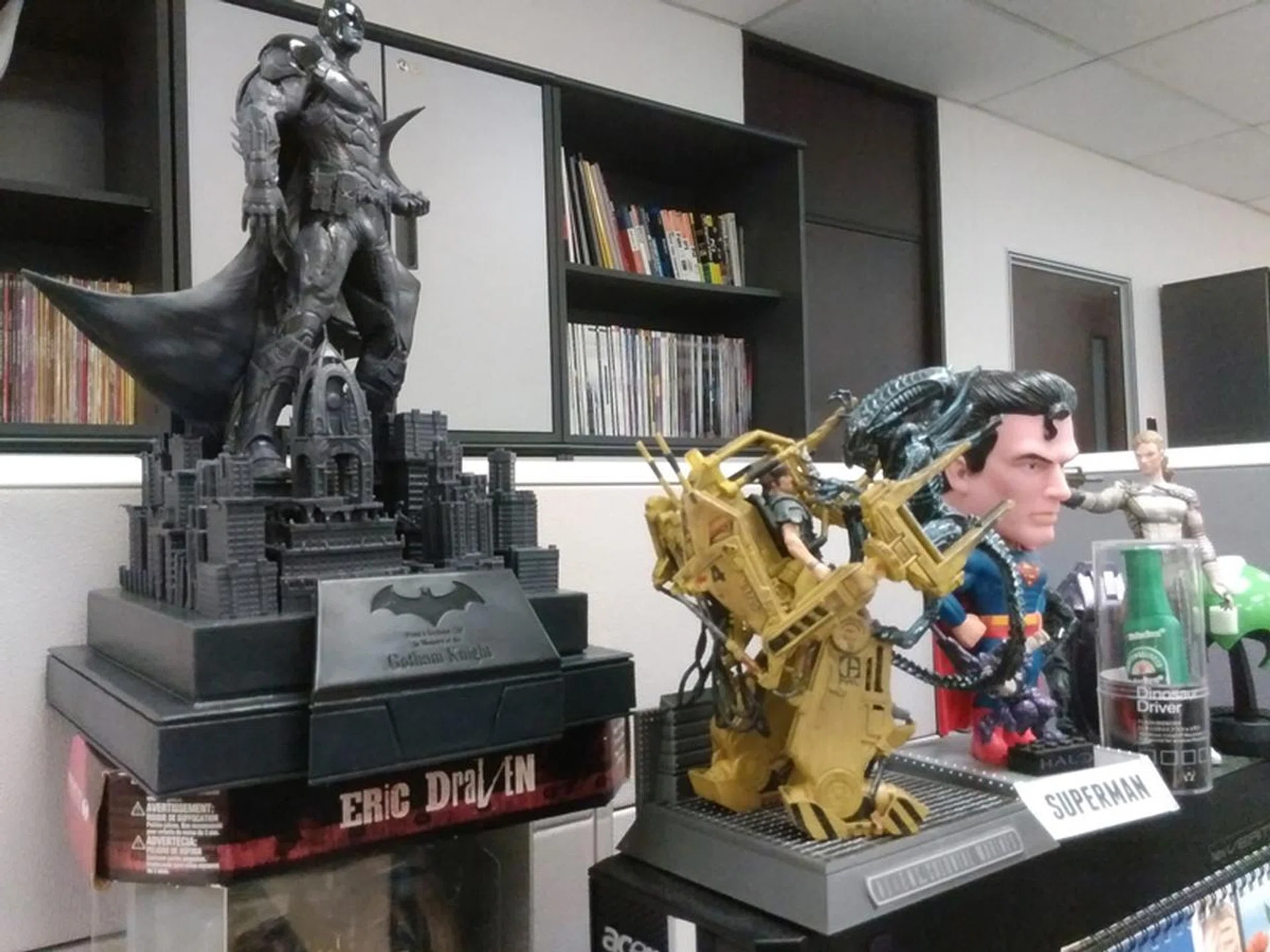 Here's a picture we took using the 8MP rear camera. It's a bit grainy and colors seem to be a bit washed out.  The best example would be the Xenomorph's color, which is now lighter than the original black.