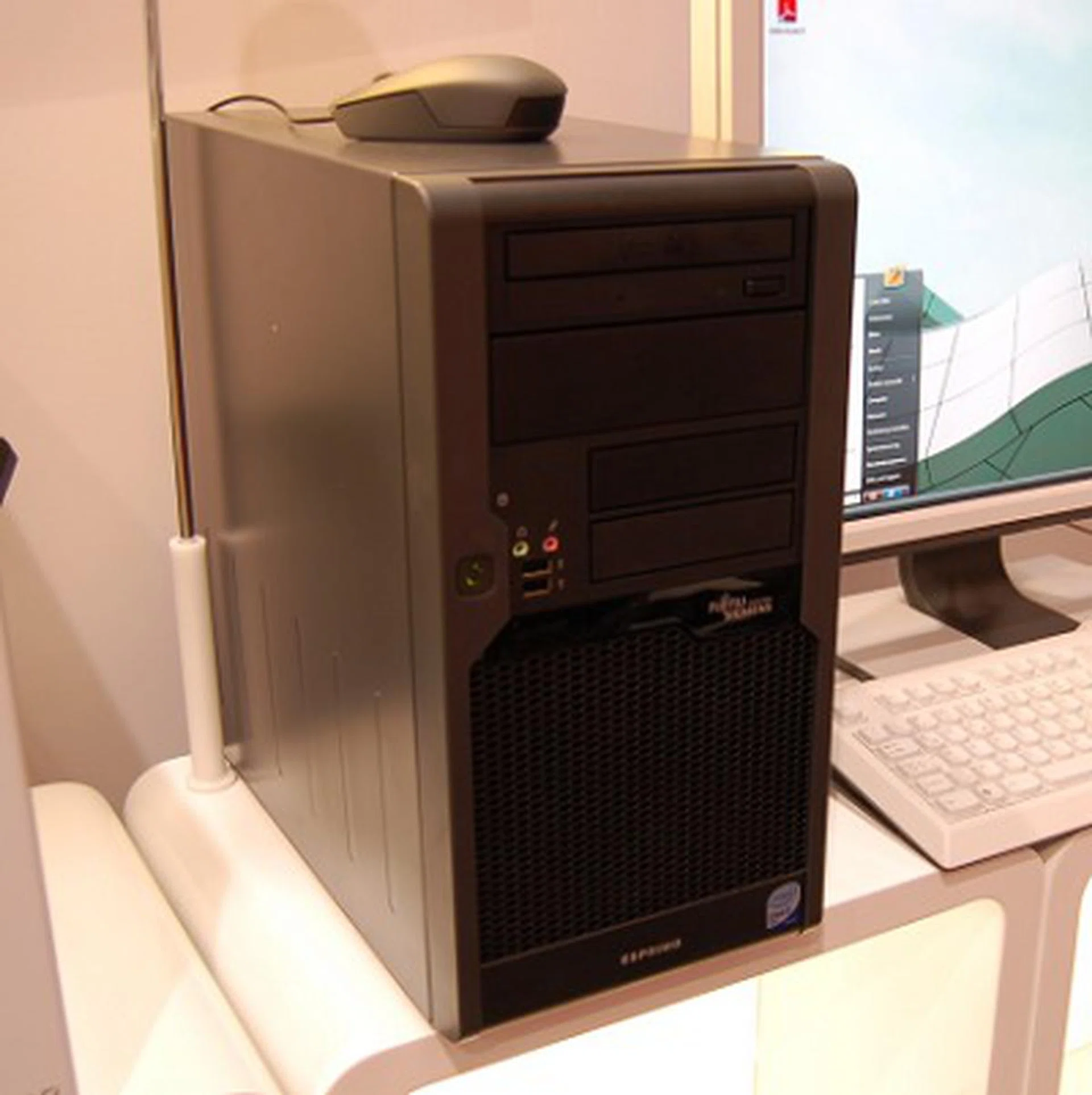  Ever thought a 0-watt PC is possible? Well Fujitsu Siemens pulled it off with their business desktop Esprimo E7935 and P7935 machines. Of course that's during the off-state and in hibernation state. This is achievement exceeds the requirements by the EU law that requires standby-mode energy to be 0.5 watts or less by the year 2013. Every watt saved in every machine will easily add up to big savings when you look at things from a macro scale (think large companies). Kudos to Fujitsu Siemens. This machine should be available from summer of this year.  