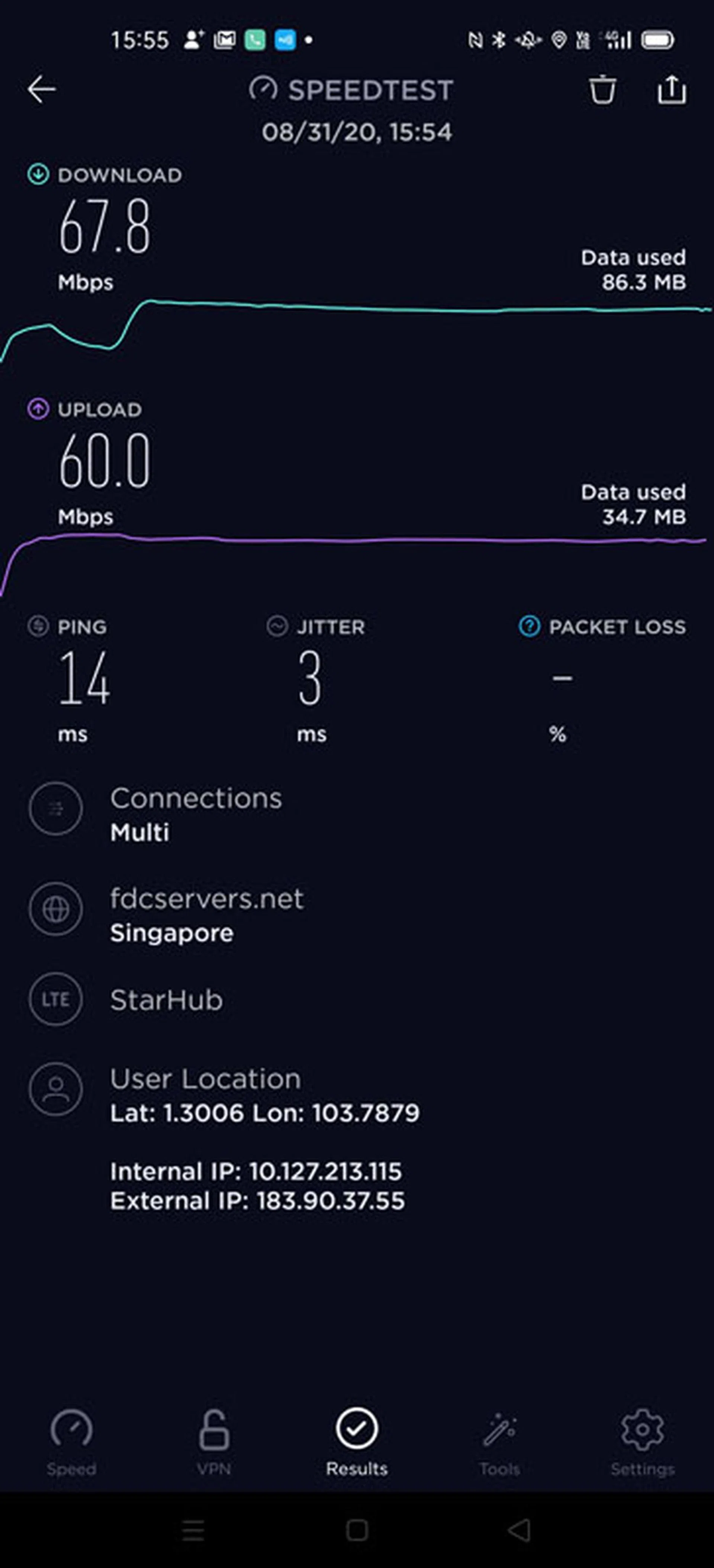 StarHub LTE Test 2