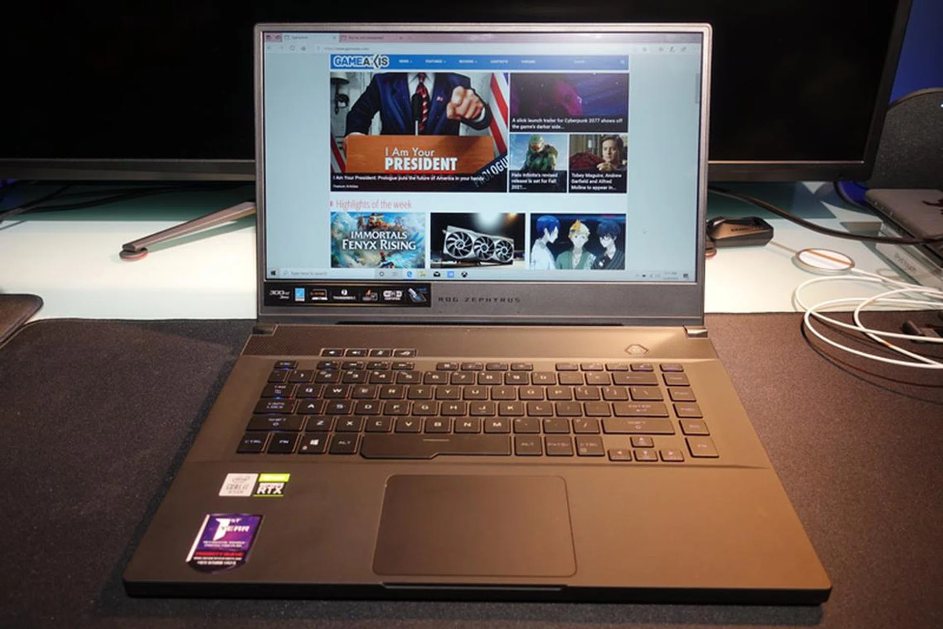 Can you tell that the ASUS ROG Zephyrus S15 is a gaming notebook? Lose those decals, and nobody would know!