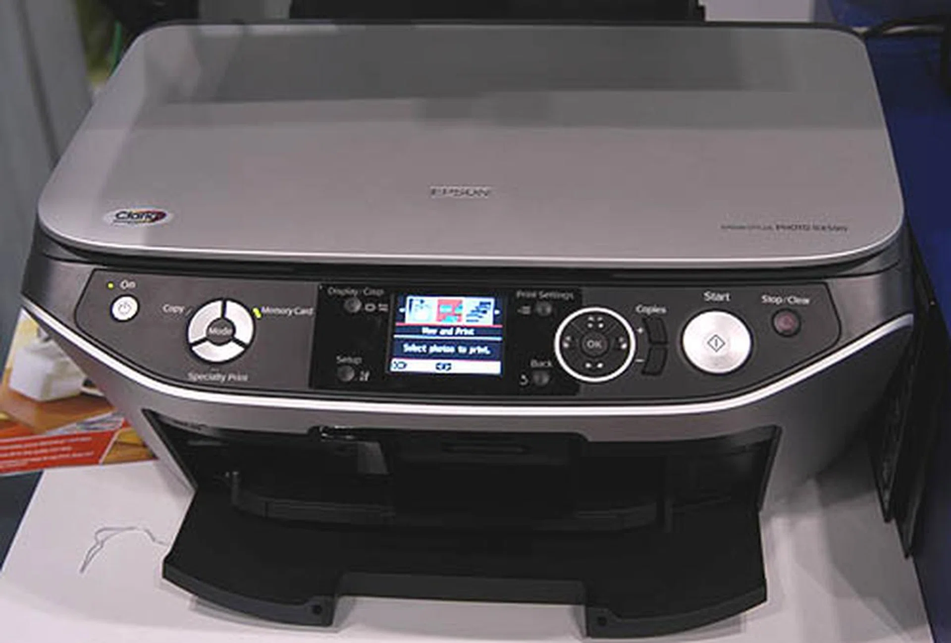  Print onto your CD/DVD-Rs with the Epson Stylus Photo RX590. It supports direct printing with PictBridge, card slots, infra-red and Bluetooth. A speed of 30 pages per minute makes this a very capable all-in-one printer priced at $348.  