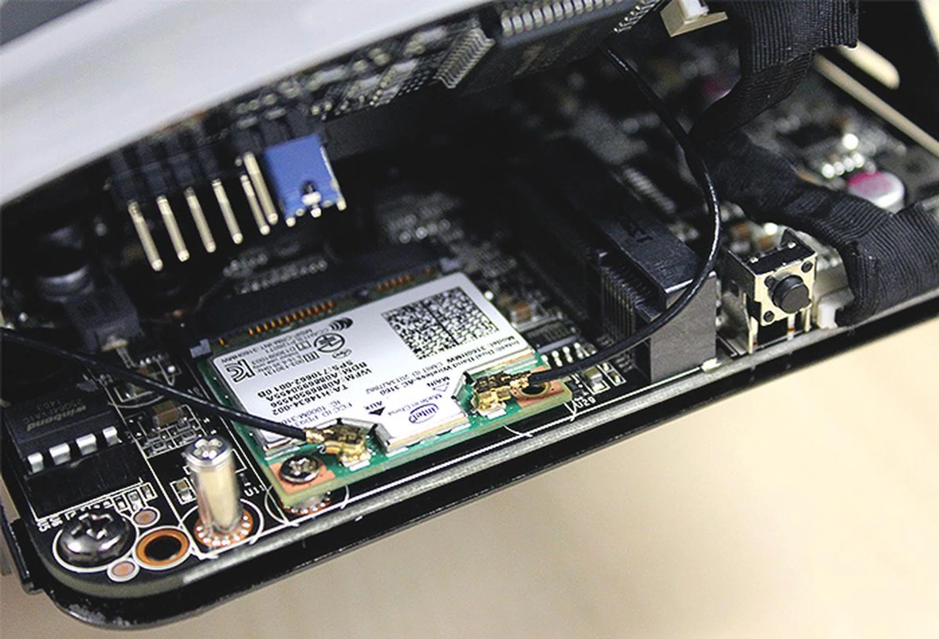 The mSATA slot is hidden on the underside and installing this is a little trickier as you need to align the drive into the slot. The CPU is also hidden on the underside.