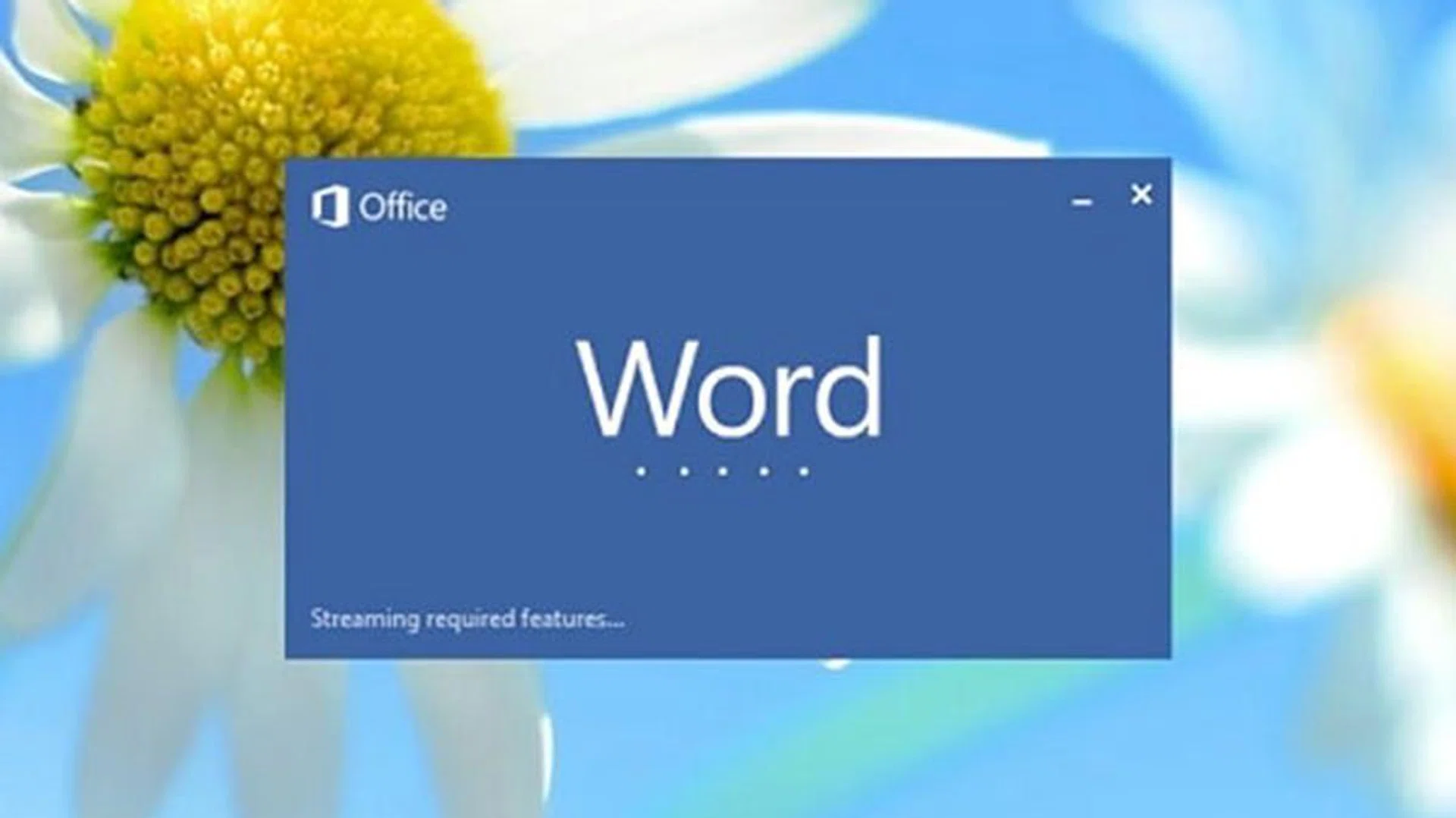 Using Microsoft's Click-to-Run technology, only the required parts are streamed over the Internet to the PC so that you can get to work as quickly as possible.