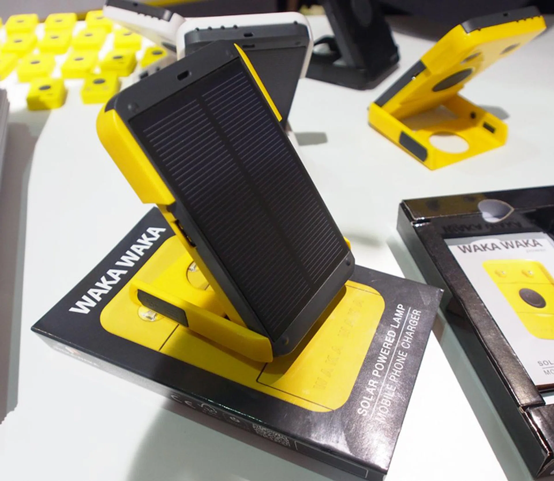 The Wakawaka is a portable solar powered battery charger that also has a built-in solar torch!