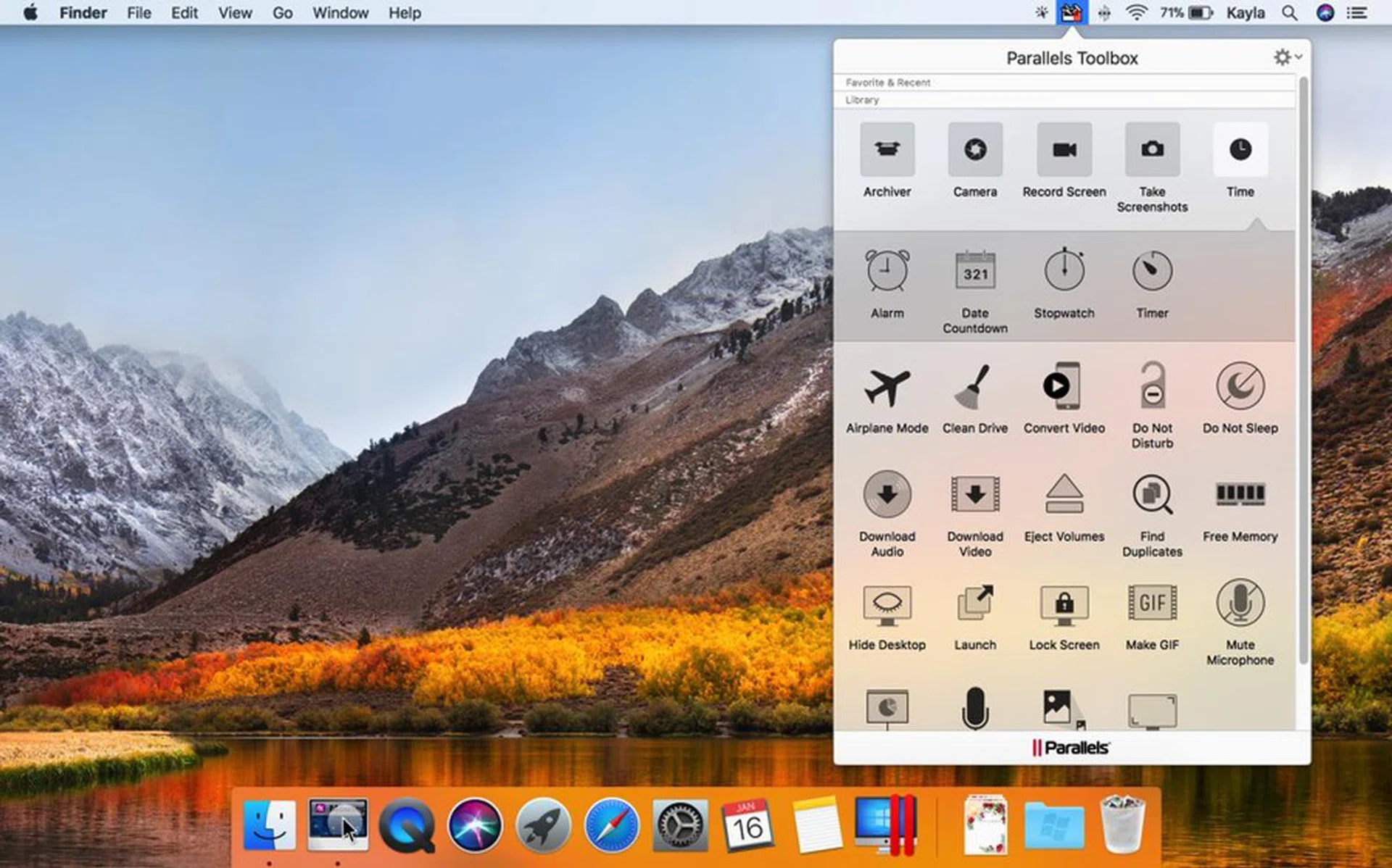 Parallels Toolbox is a collection of nifty tools for macOS.