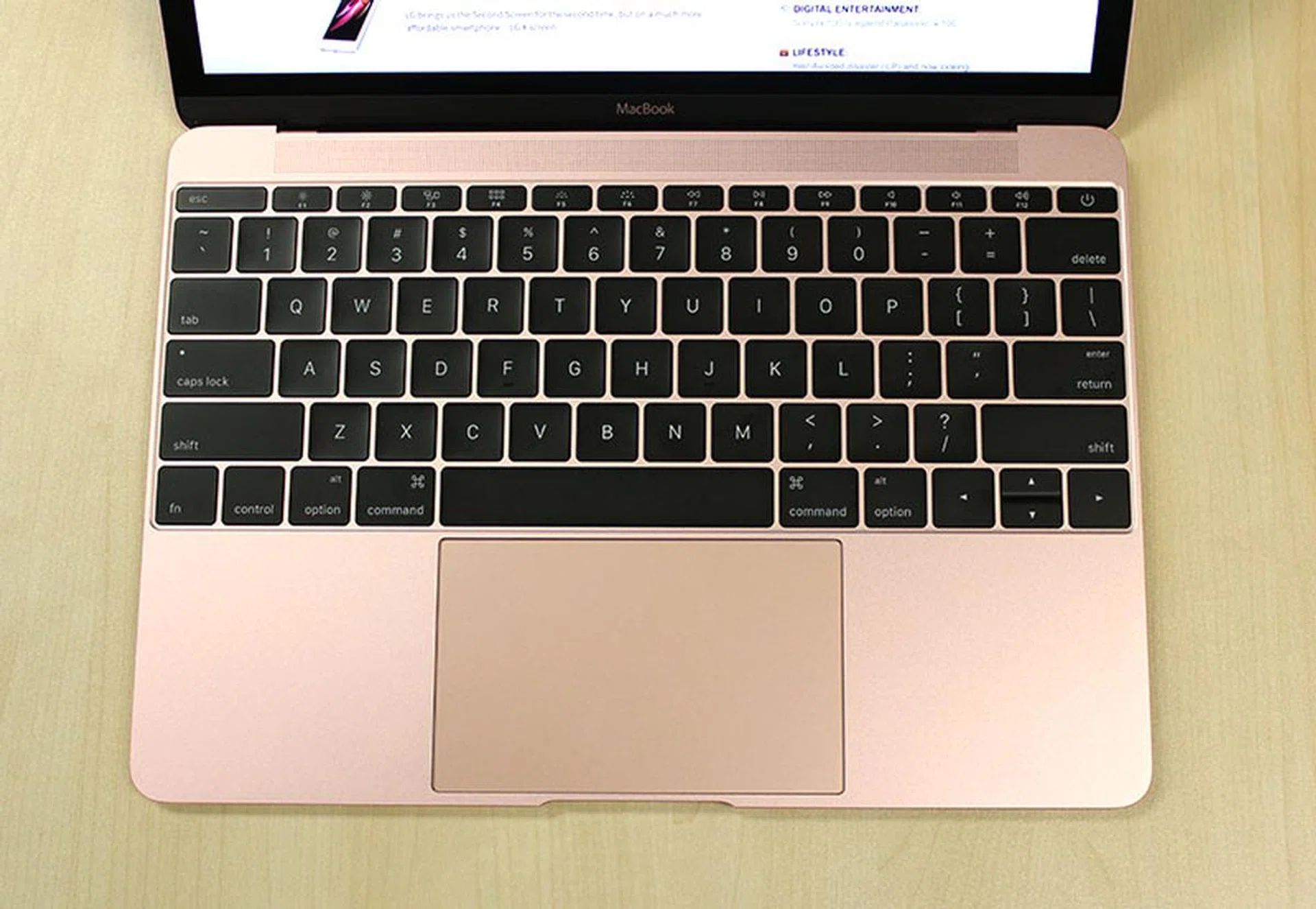 The new MacBook has the same ultra-flat and thin keyboard as last year's model. It's nice to use, but needs getting used to. The Force Touch trackpad is still magical to use.